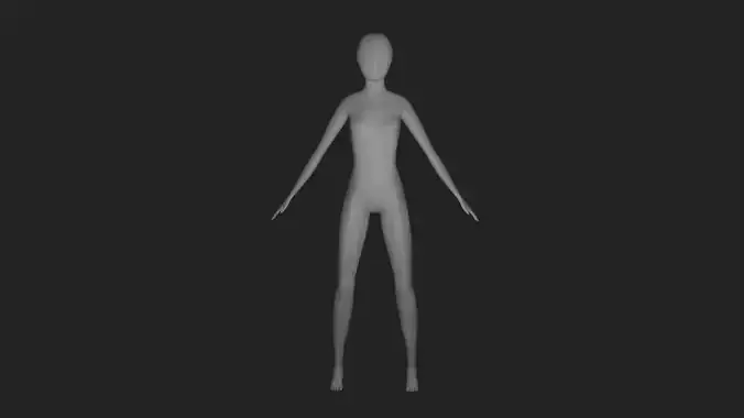 Female Body Base Mesh 3D Model