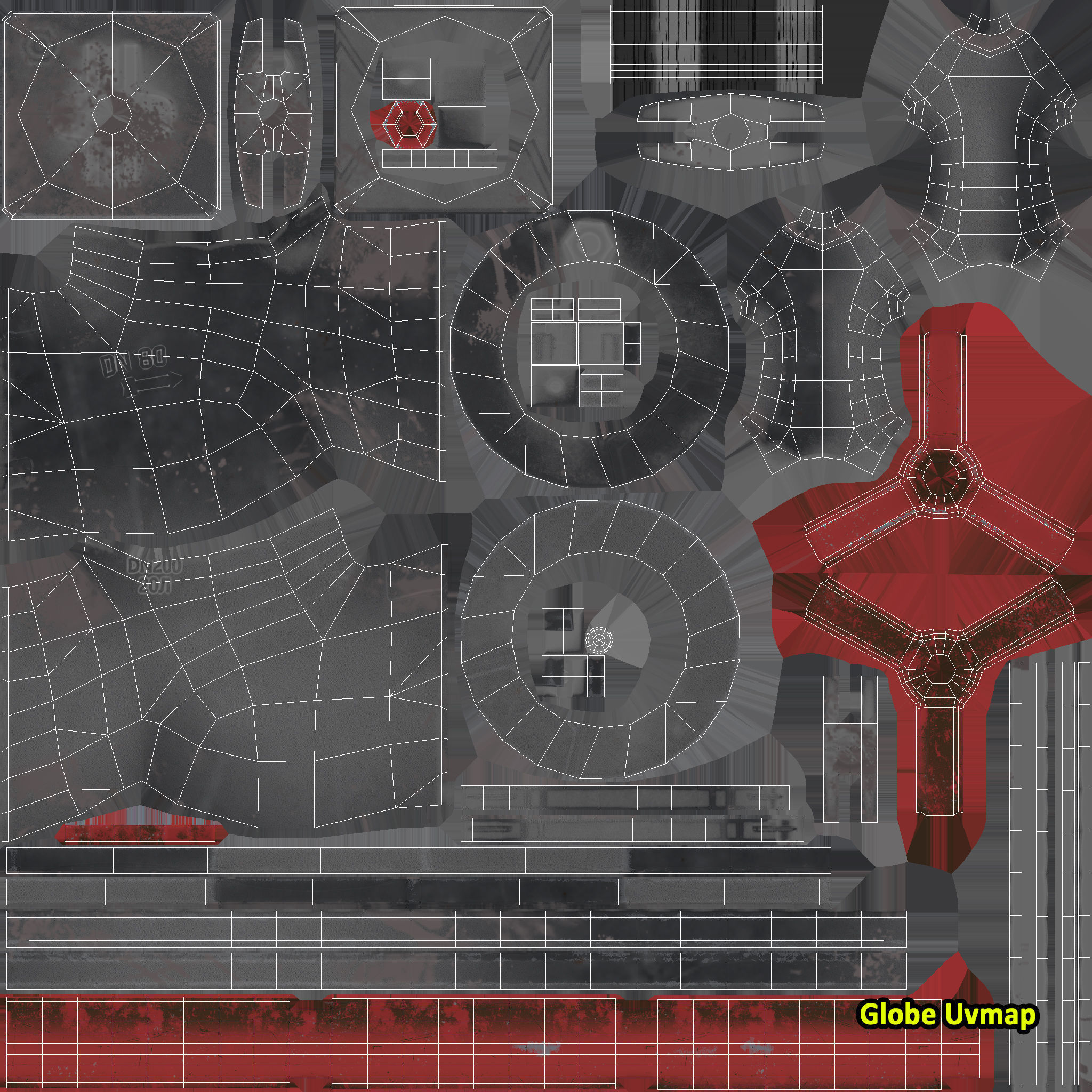 Old centrifugal  water pump  3D model_15