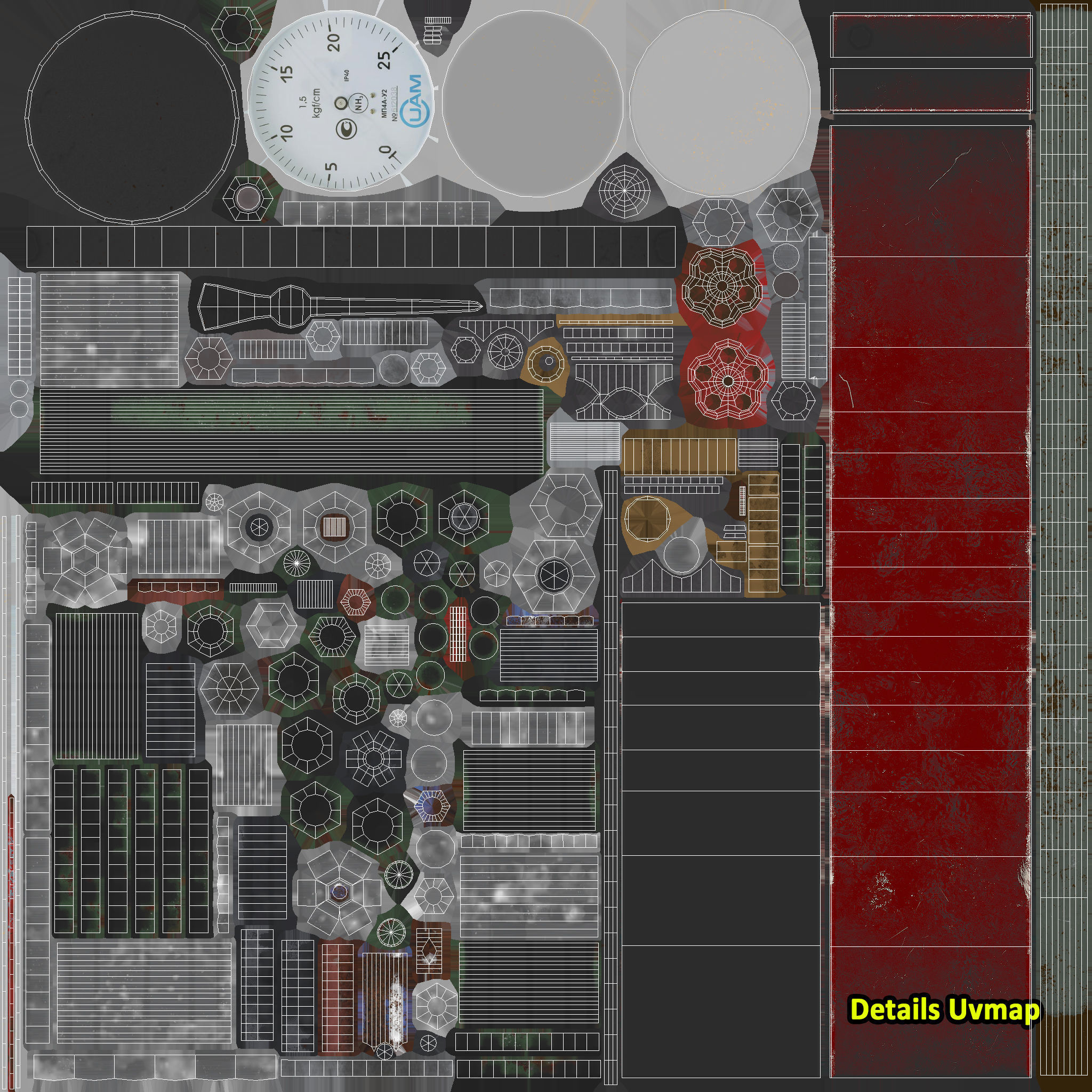 Old centrifugal  water pump  3D model_11