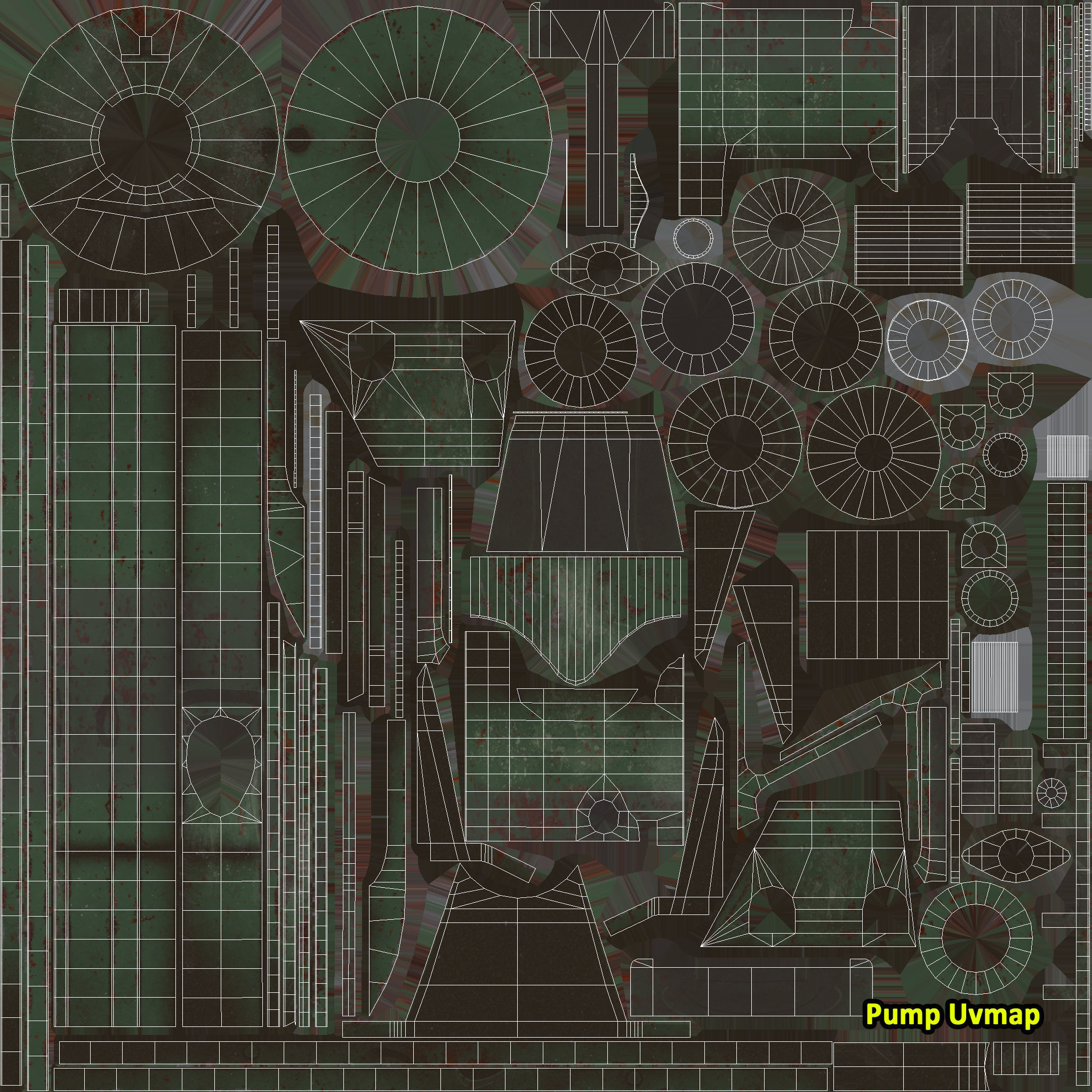 Old centrifugal  water pump  3D model_17