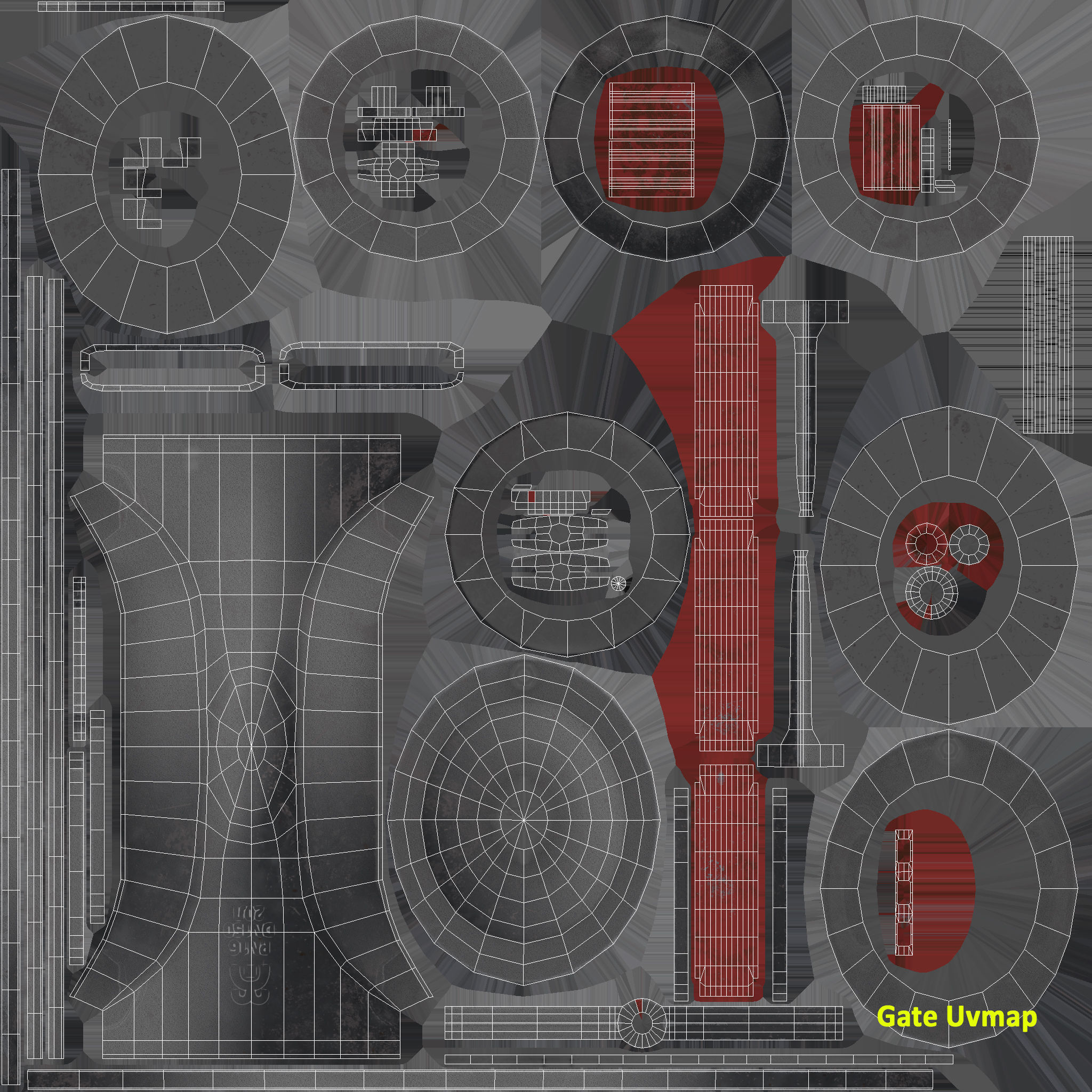 Old centrifugal  water pump  3D model_14