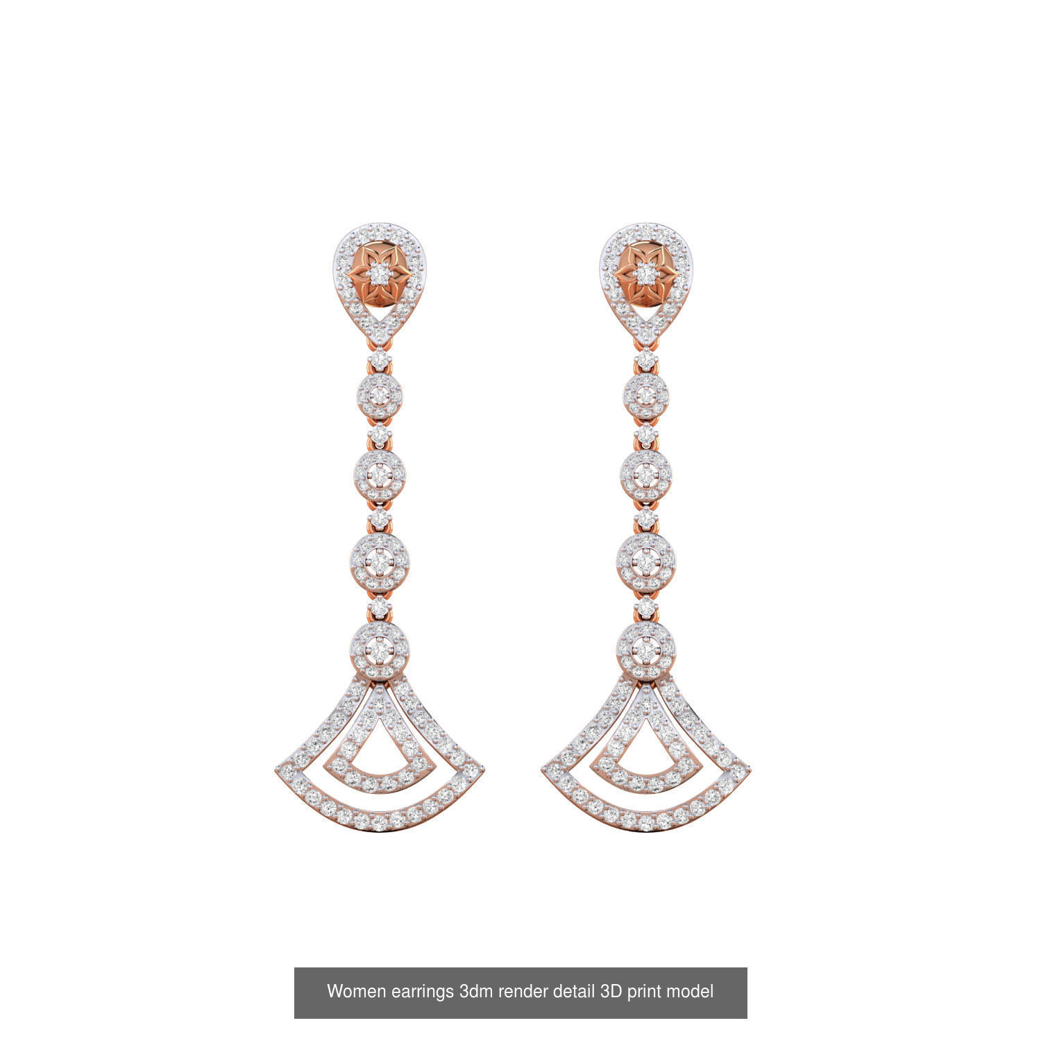 40 Drops Earrings  3dm renders detail Bulk Collection _17