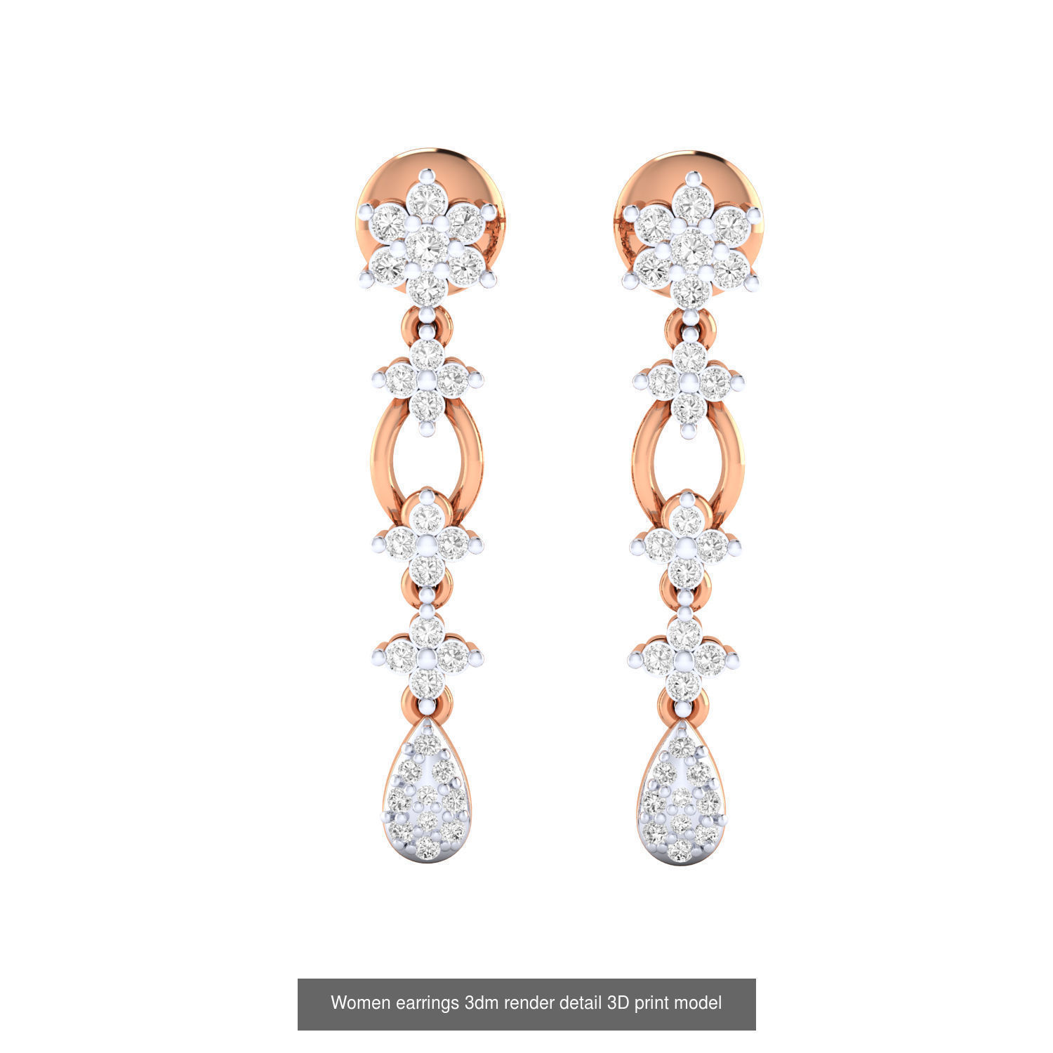 40 Drops Earrings  3dm renders detail Bulk Collection _22