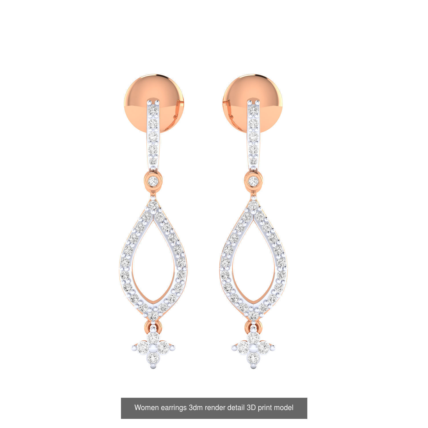 40 Drops Earrings  3dm renders detail Bulk Collection _28