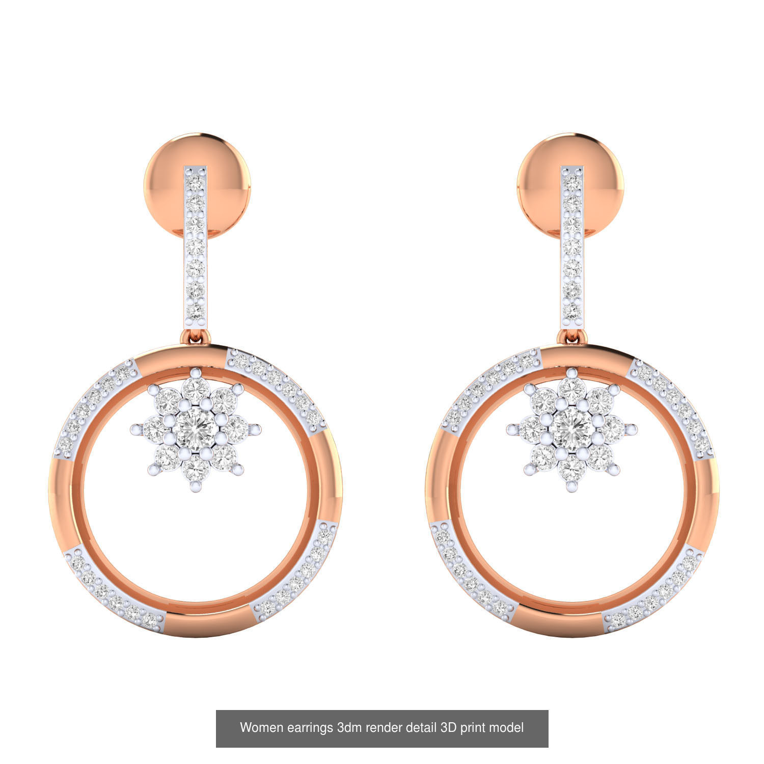 40 Drops Earrings  3dm renders detail Bulk Collection _19