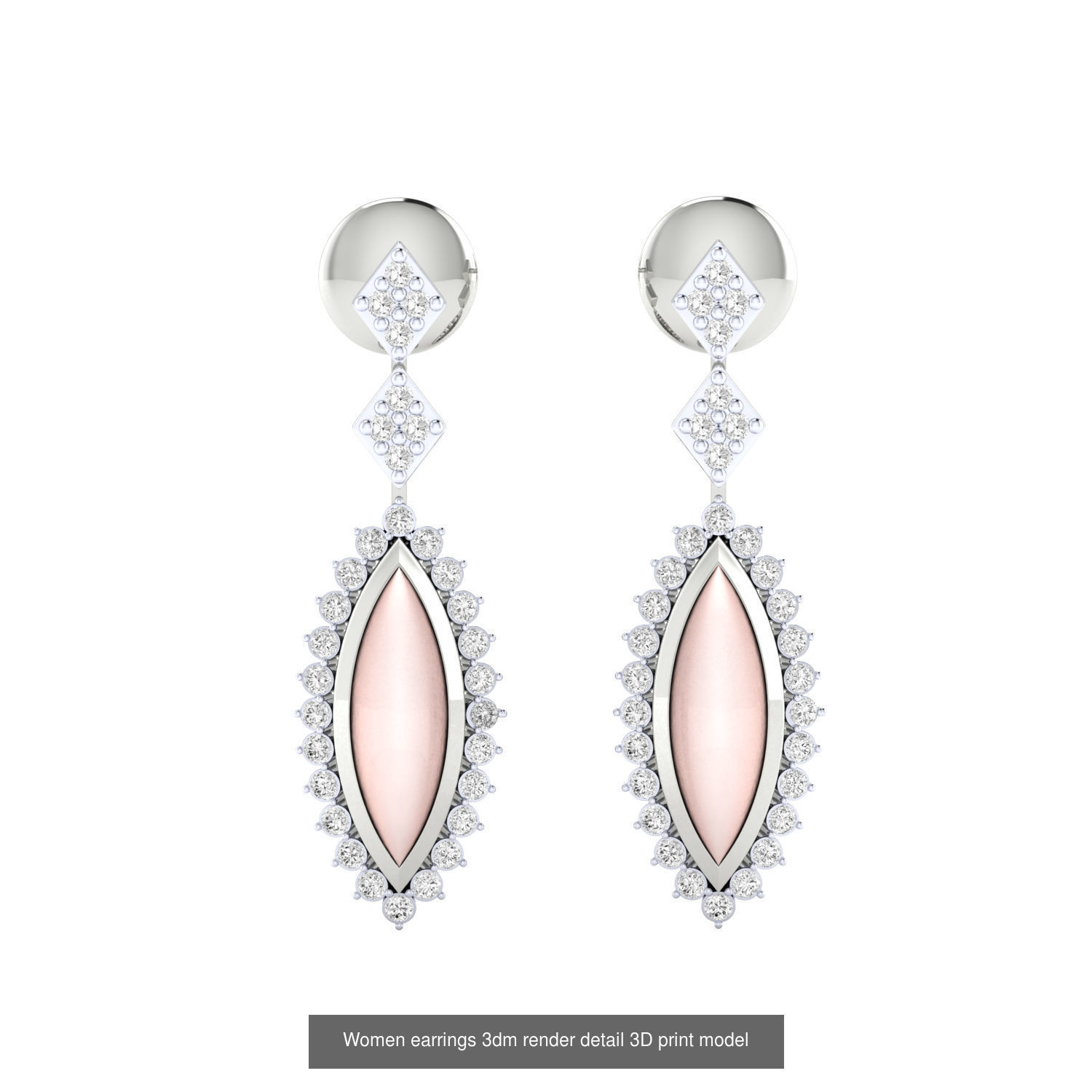 40 Drops Earrings  3dm renders detail Bulk Collection _32