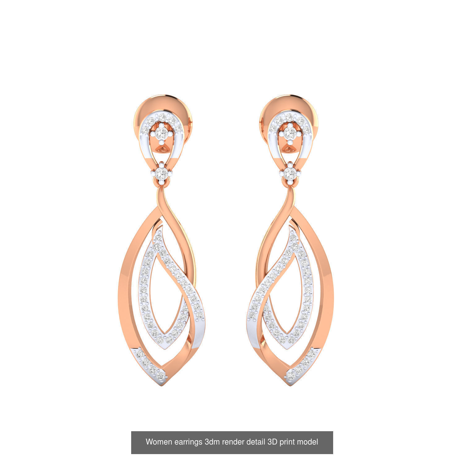 40 Drops Earrings  3dm renders detail Bulk Collection _34