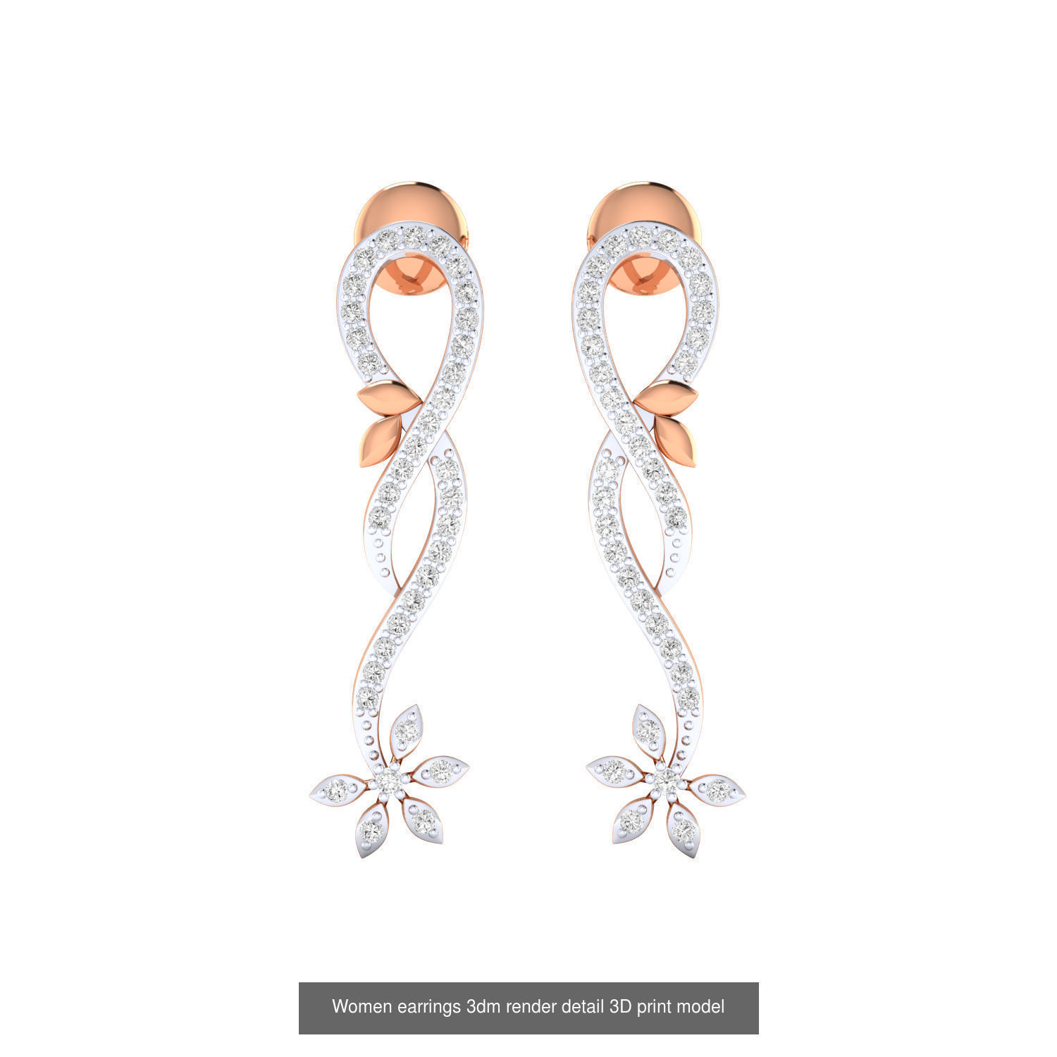 40 Drops Earrings  3dm renders detail Bulk Collection _42