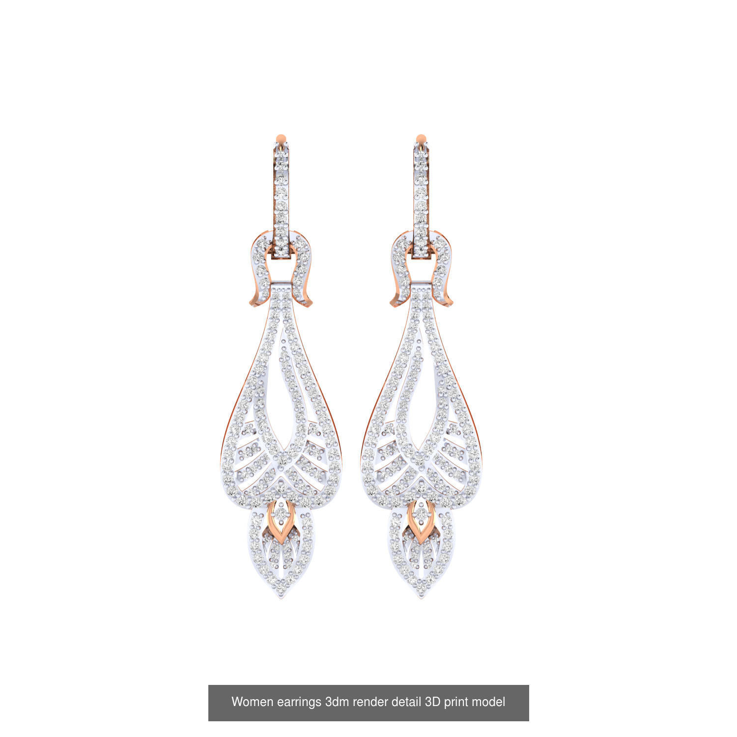 40 Drops Earrings  3dm renders detail Bulk Collection _10