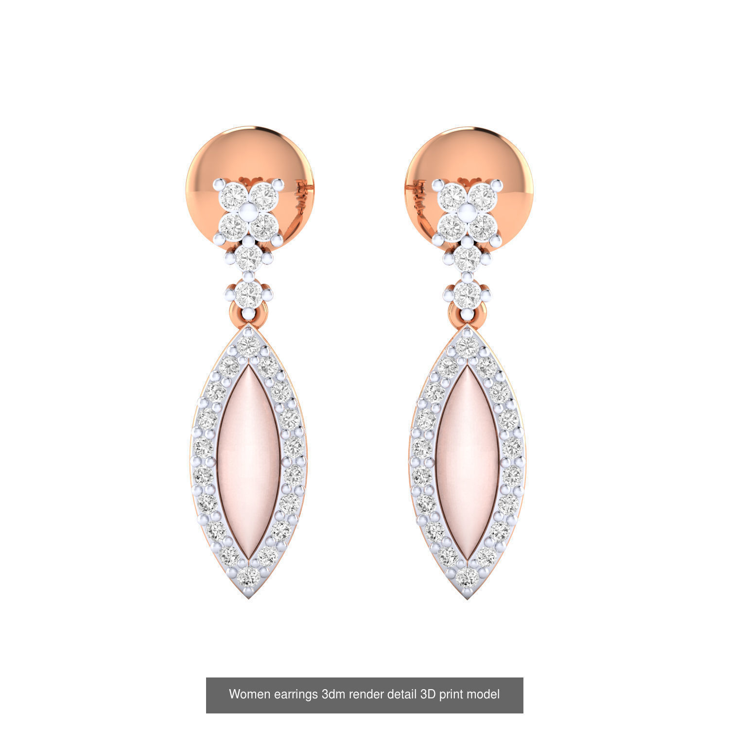 40 Drops Earrings  3dm renders detail Bulk Collection _31