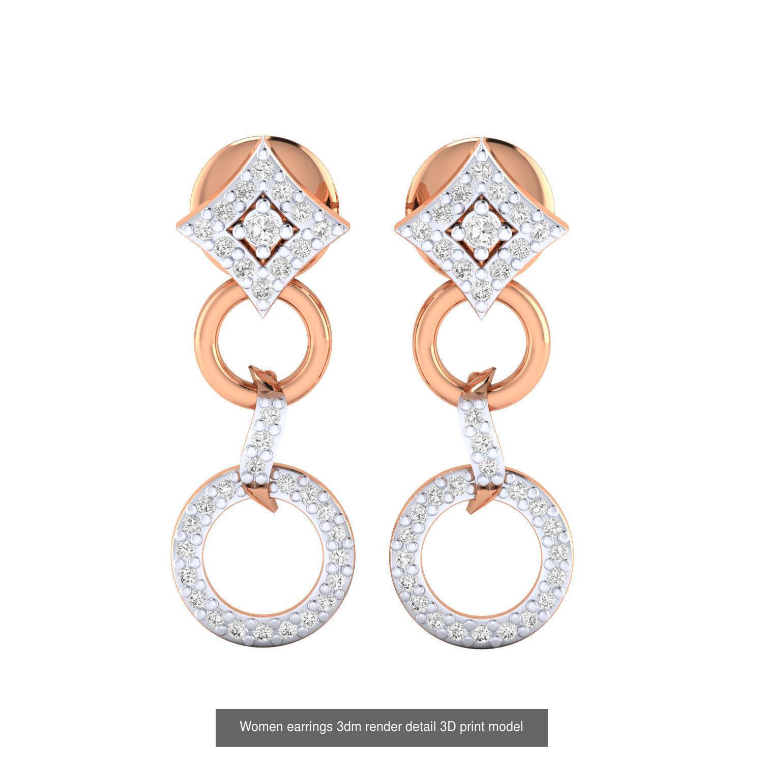 40 Drops Earrings  3dm renders detail Bulk Collection _35