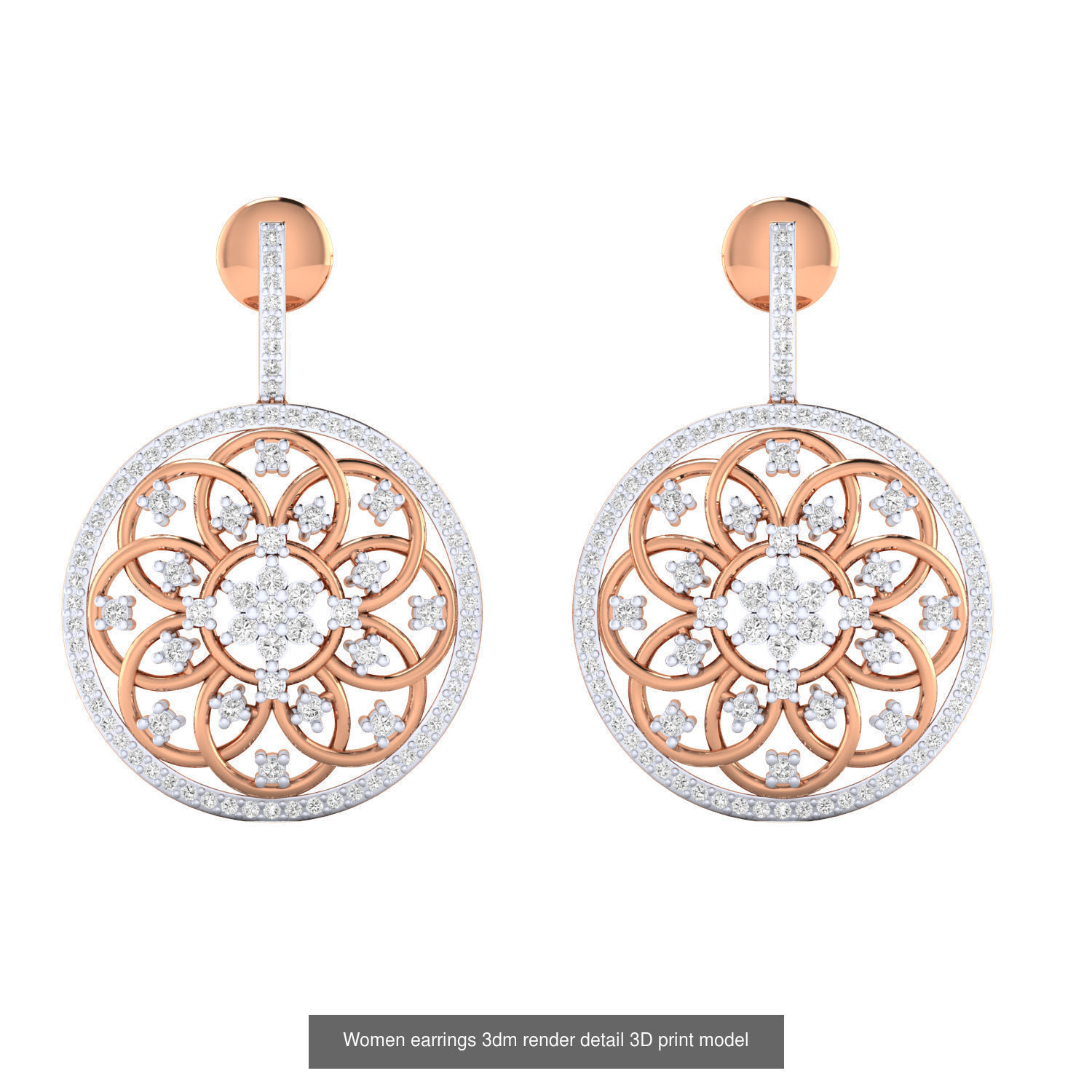 40 Drops Earrings  3dm renders detail Bulk Collection _21