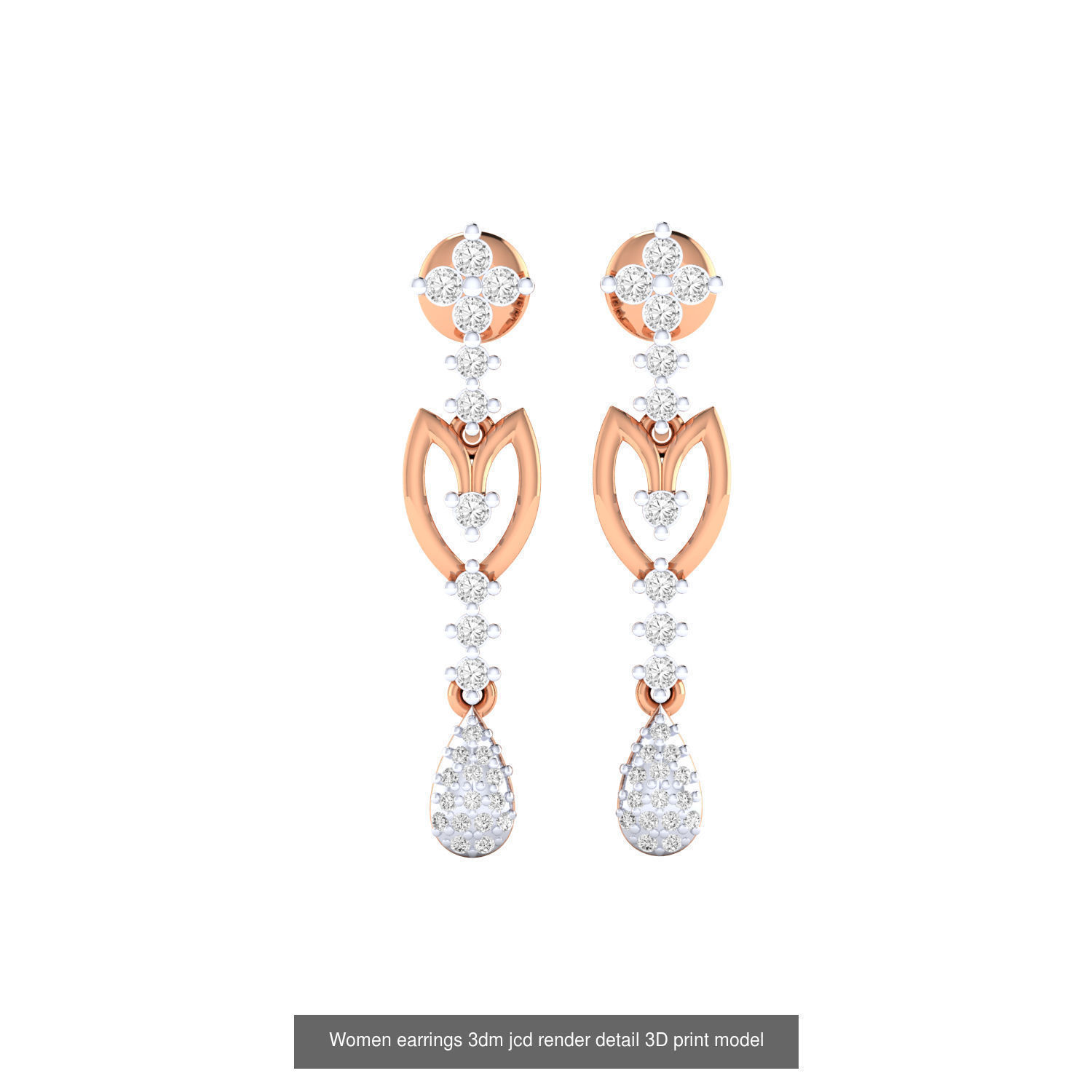 40 Drops Earrings  3dm renders detail Bulk Collection _40