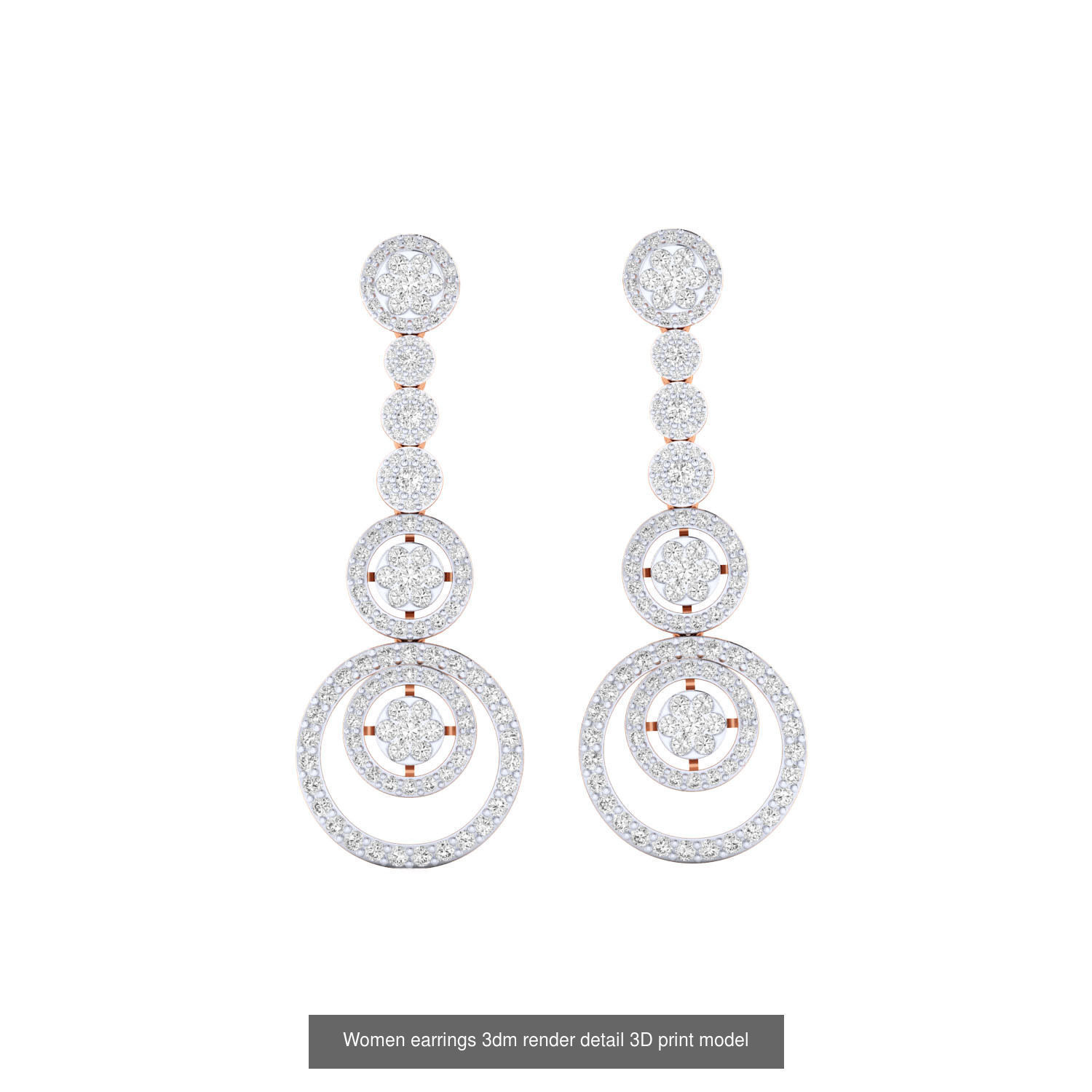 40 Drops Earrings  3dm renders detail Bulk Collection _13