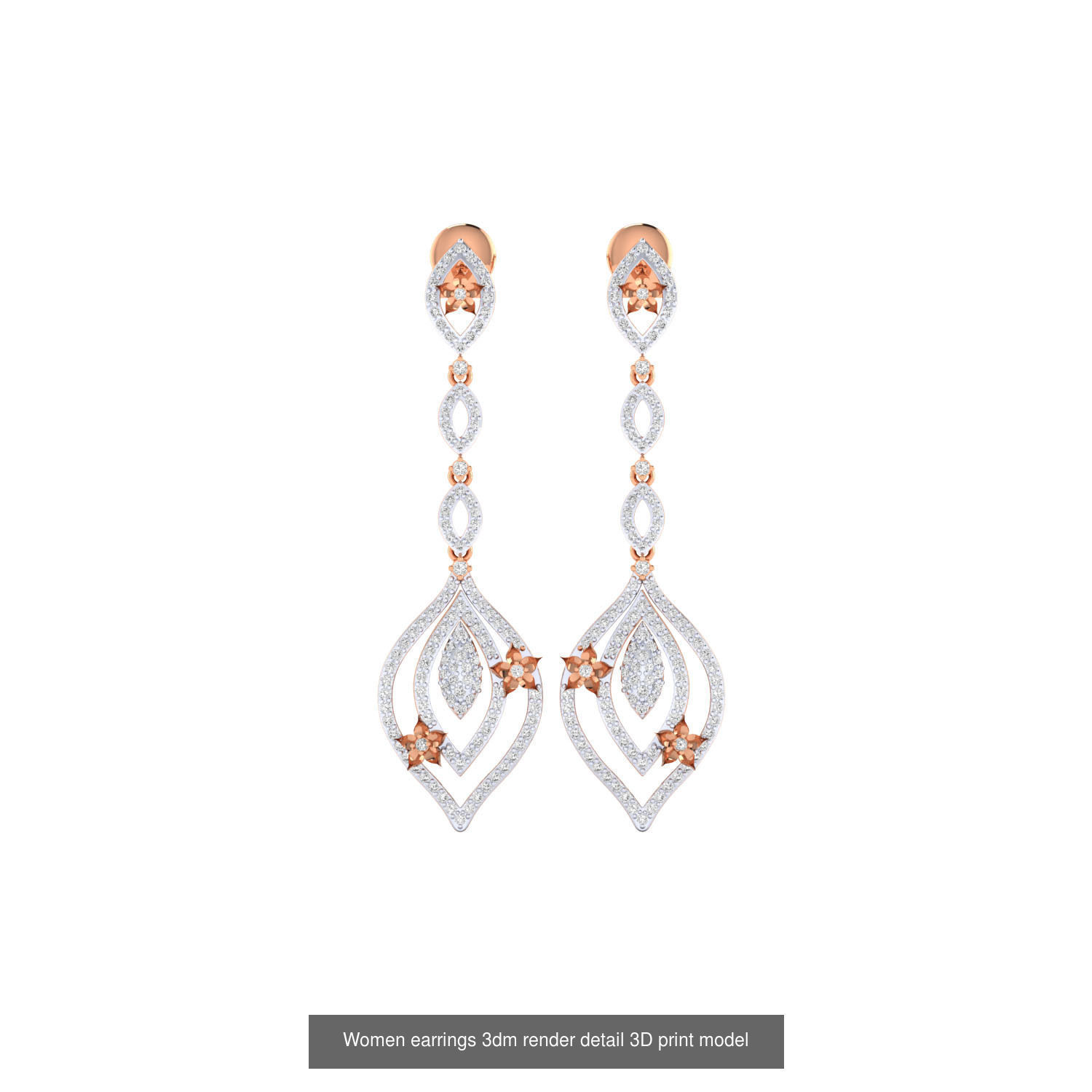 40 Drops Earrings  3dm renders detail Bulk Collection _3