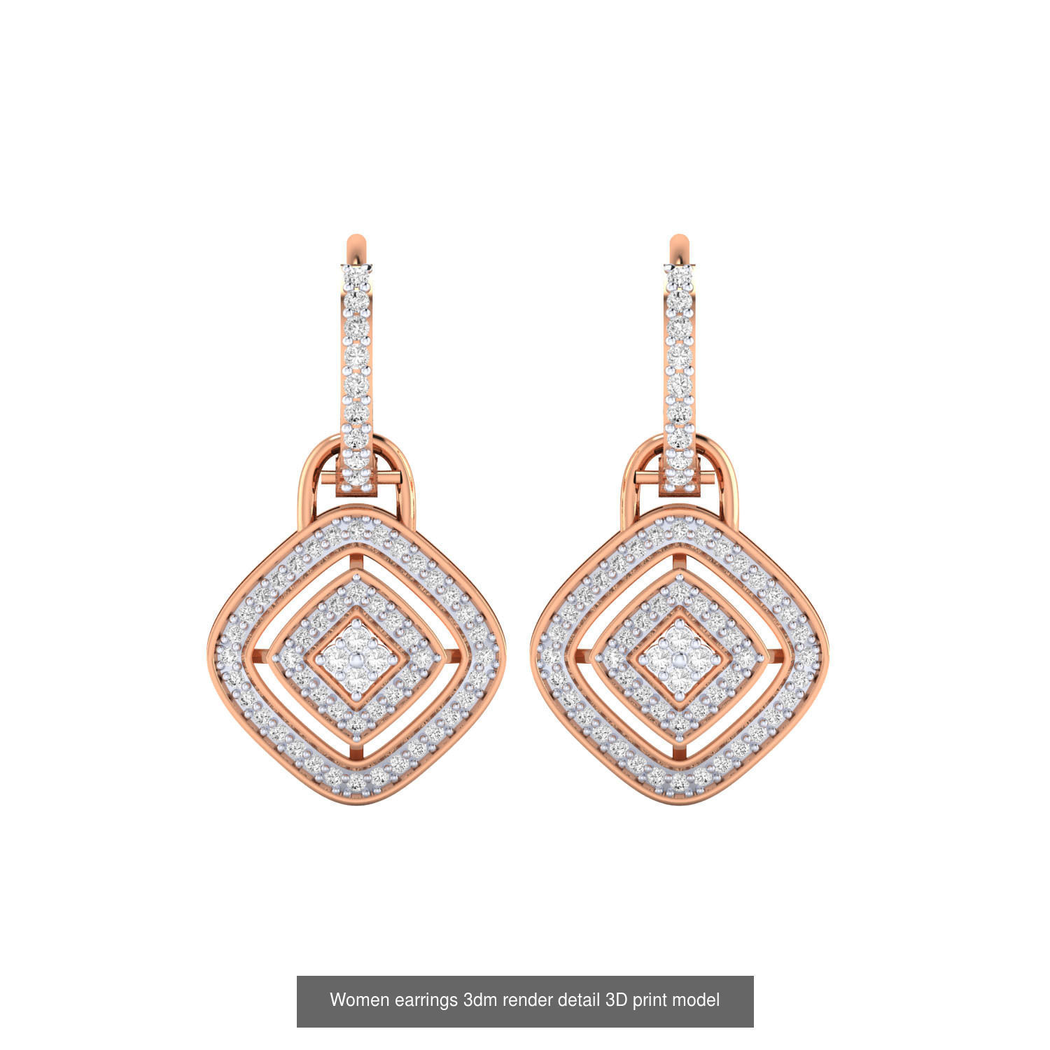 40 Drops Earrings  3dm renders detail Bulk Collection _7