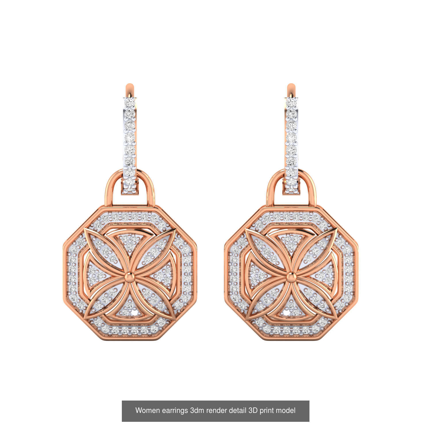 40 Drops Earrings  3dm renders detail Bulk Collection _9