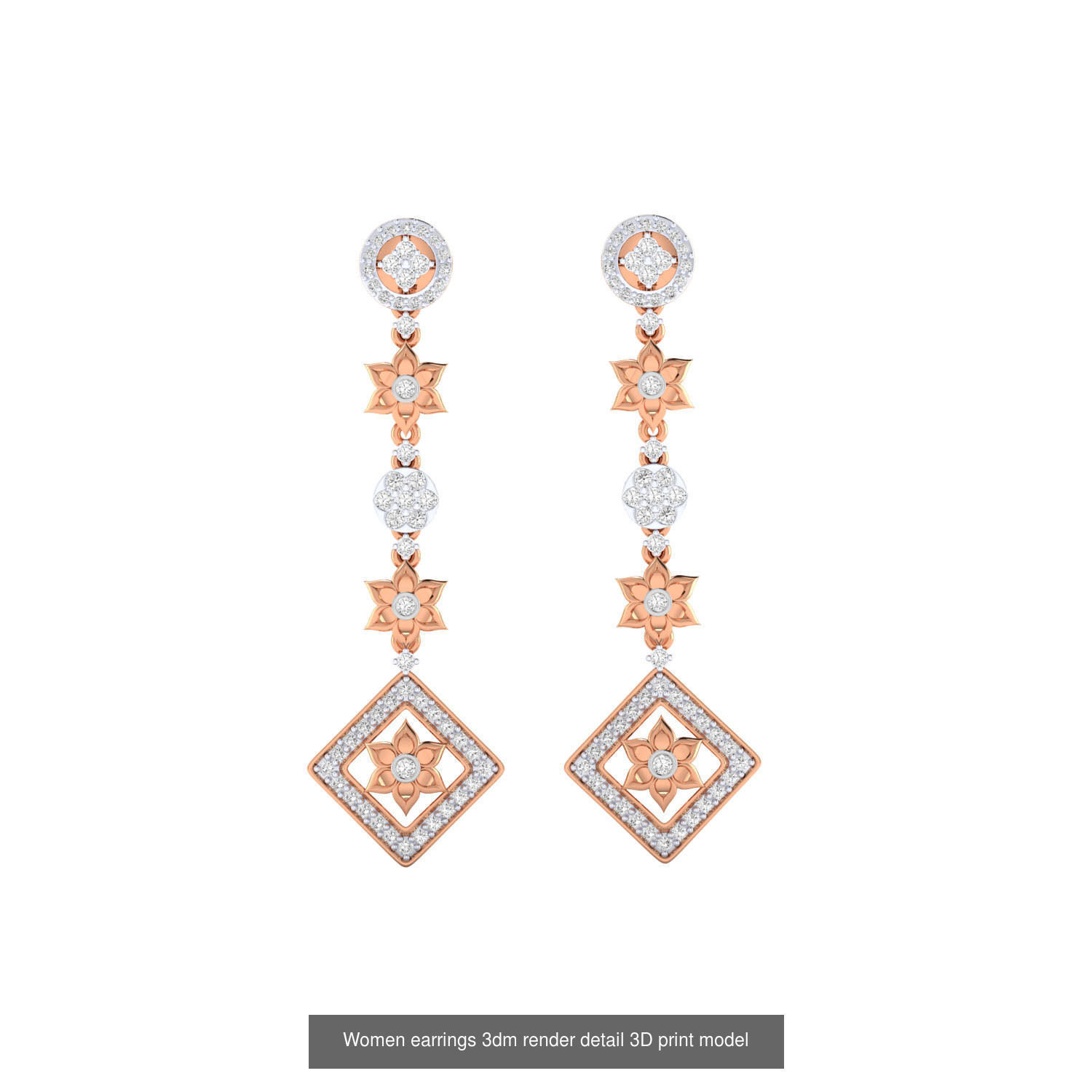 40 Drops Earrings  3dm renders detail Bulk Collection _16