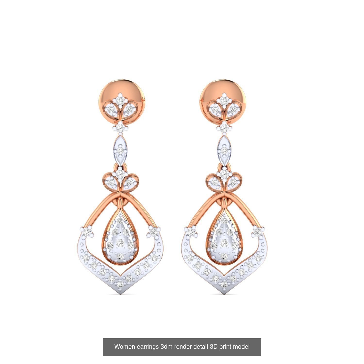 40 Drops Earrings  3dm renders detail Bulk Collection _27