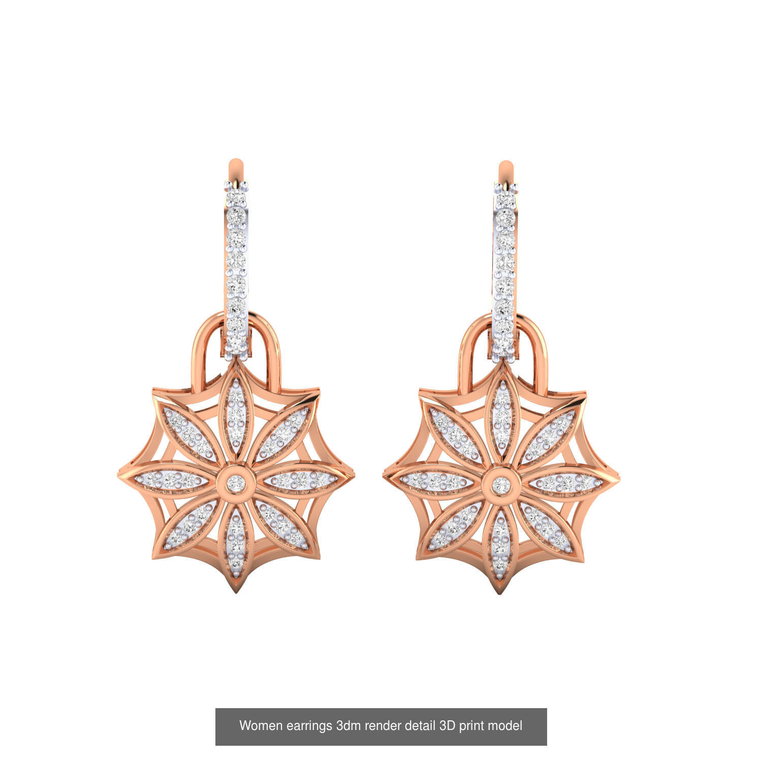 40 Drops Earrings  3dm renders detail Bulk Collection _8
