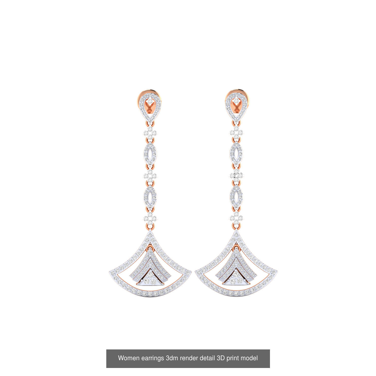40 Drops Earrings  3dm renders detail Bulk Collection _4