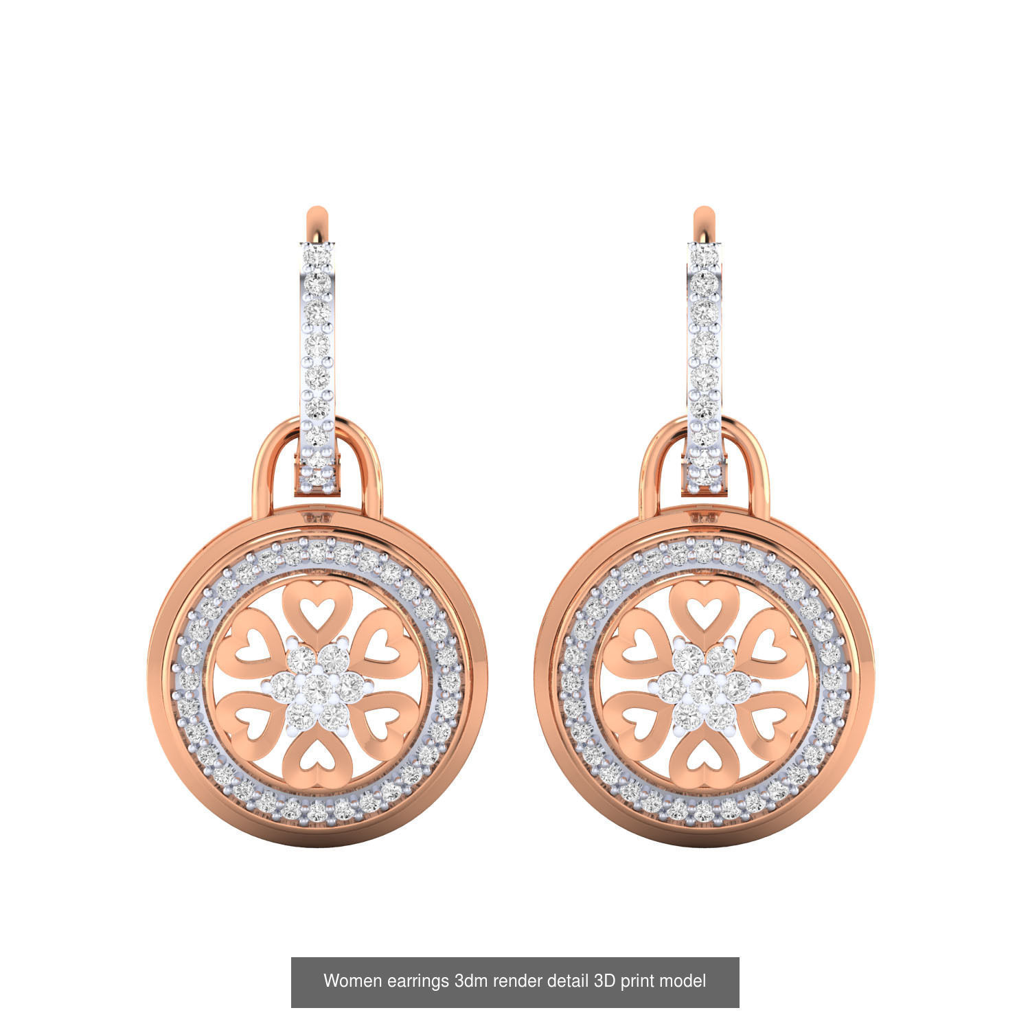 40 Drops Earrings  3dm renders detail Bulk Collection _6