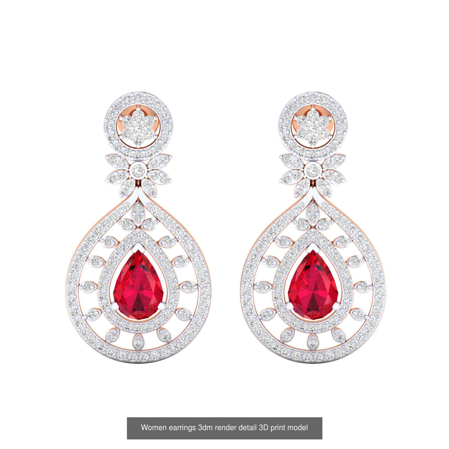 40 Drops Earrings  3dm renders detail Bulk Collection _5