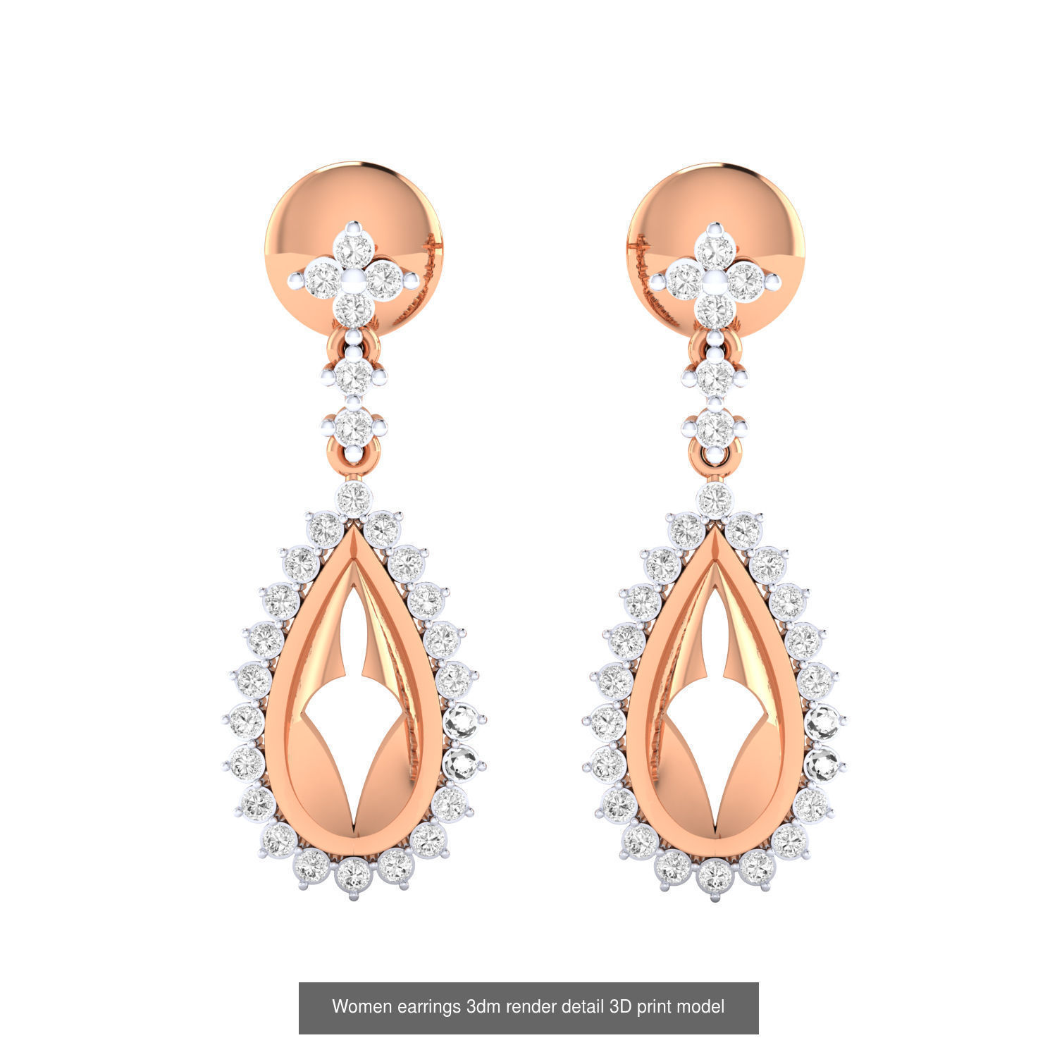 40 Drops Earrings  3dm renders detail Bulk Collection _30