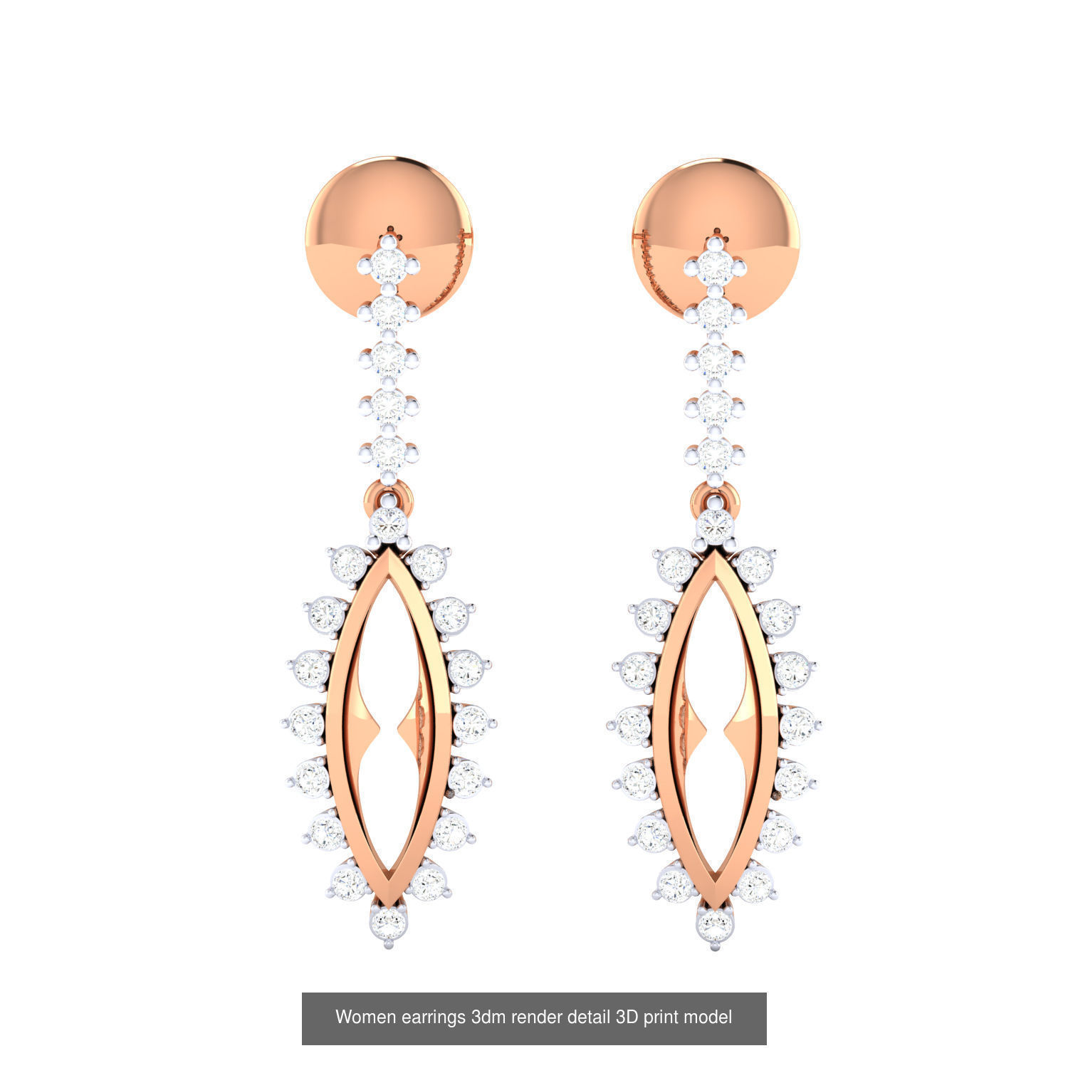40 Drops Earrings  3dm renders detail Bulk Collection _29
