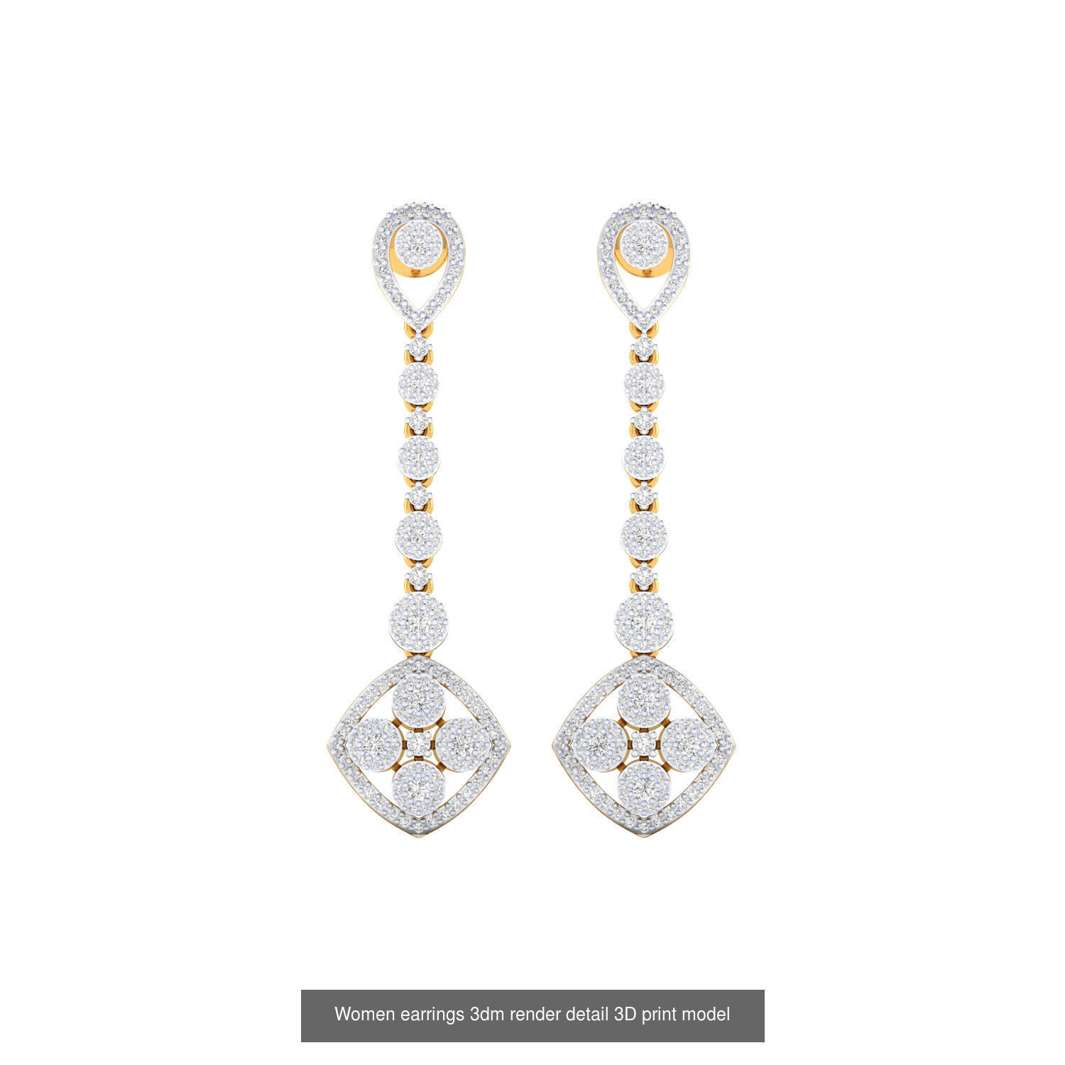 40 Drops Earrings  3dm renders detail Bulk Collection _14