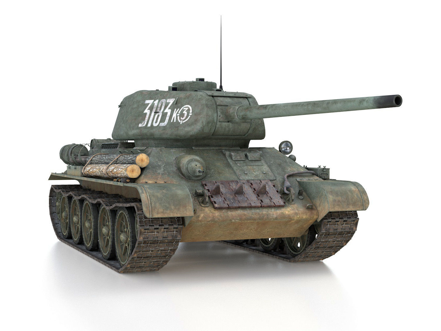 T-34 85 - Soviet medium tank - 3183 3D model_9