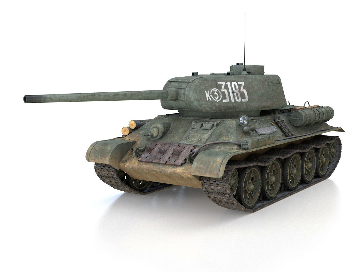 T-34 85 - Soviet medium tank - 3183 3D model_1