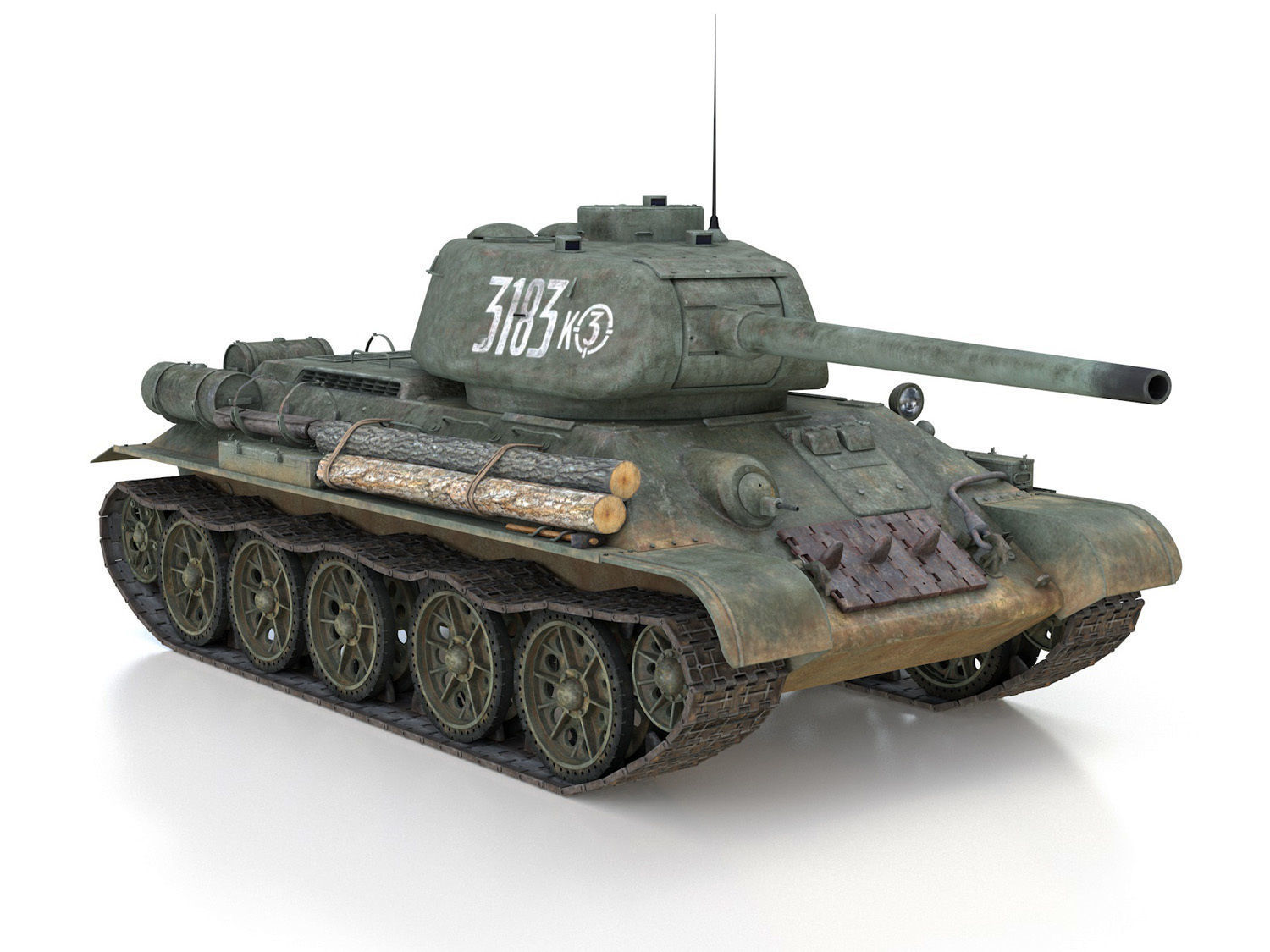 T-34 85 - Soviet medium tank - 3183 3D model_8