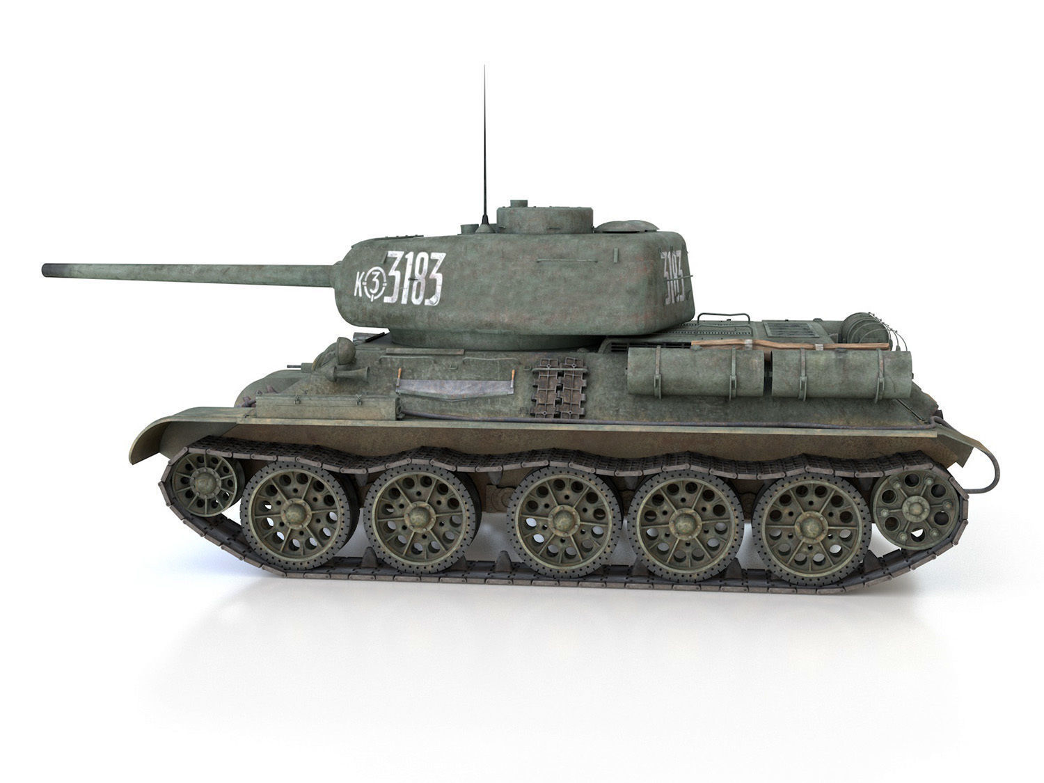 T-34 85 - Soviet medium tank - 3183 3D model_3