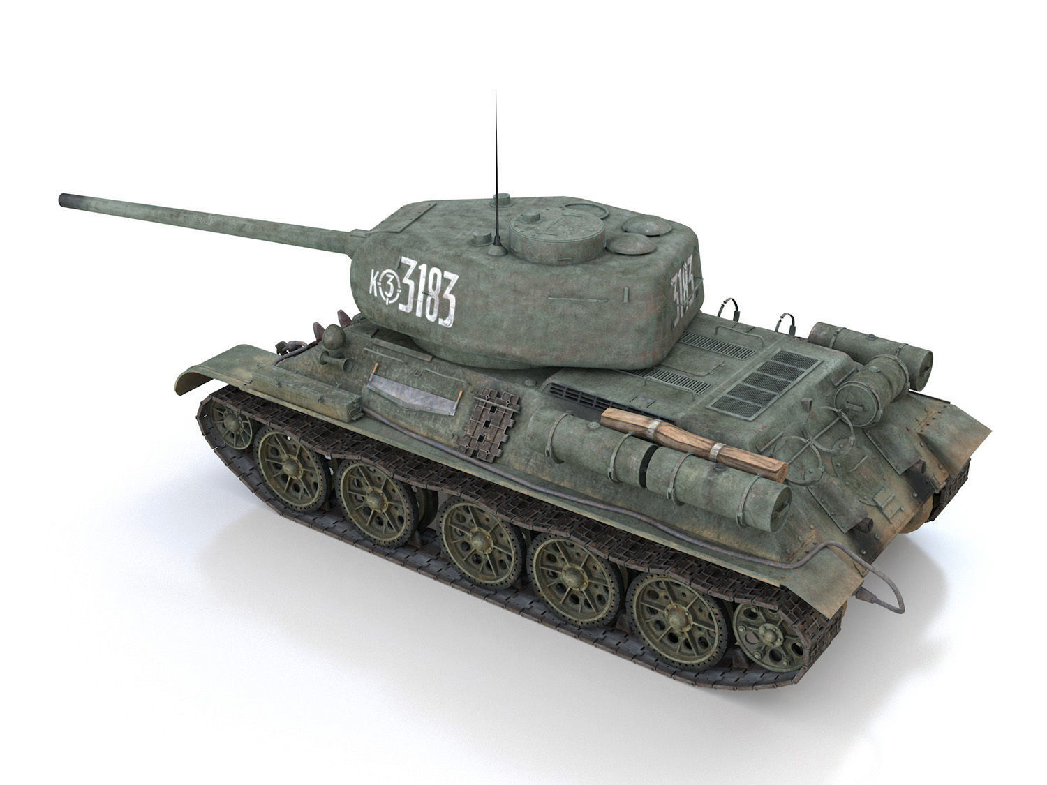 T-34 85 - Soviet medium tank - 3183 3D model_4