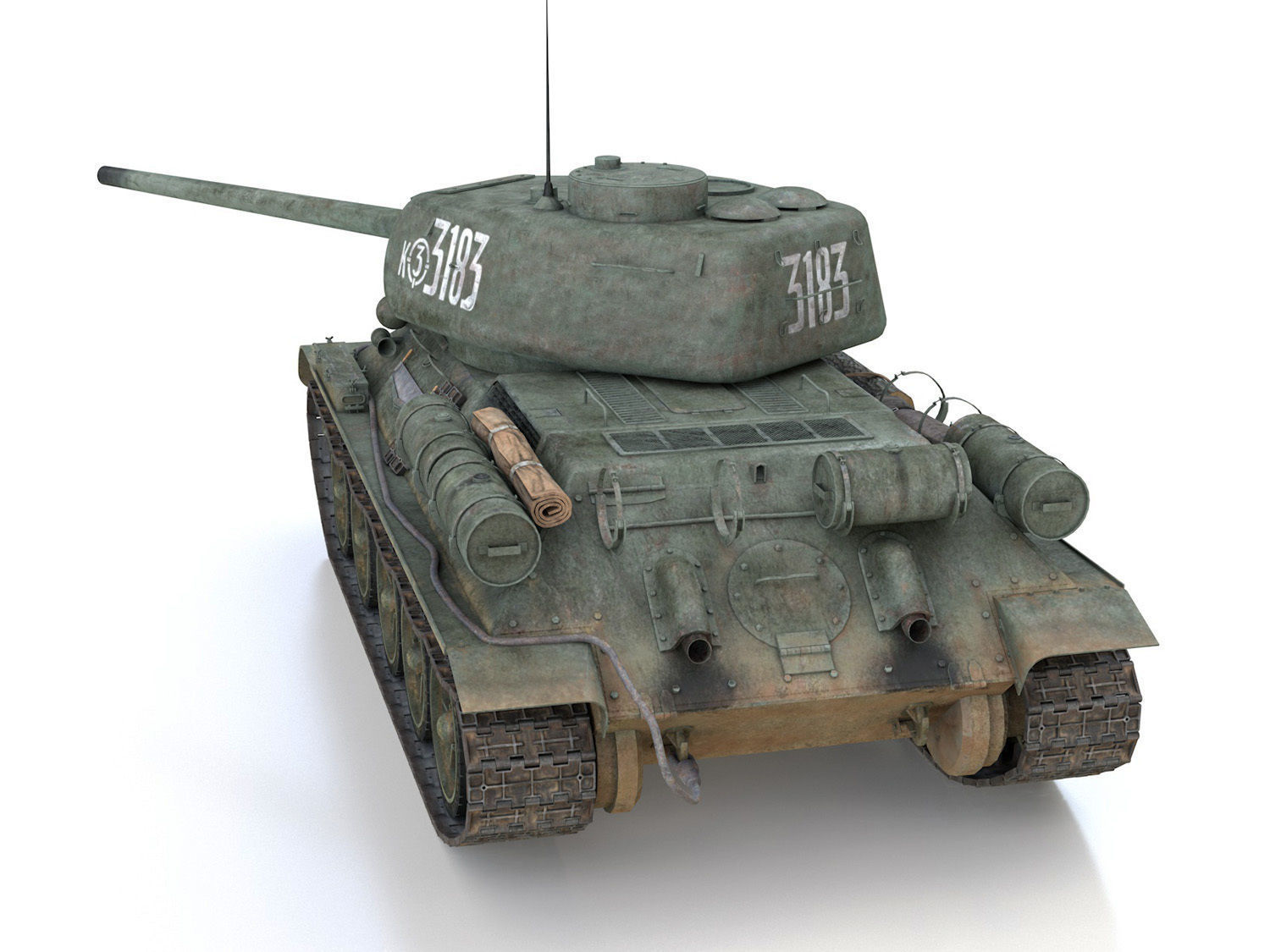 T-34 85 - Soviet medium tank - 3183 3D model_5