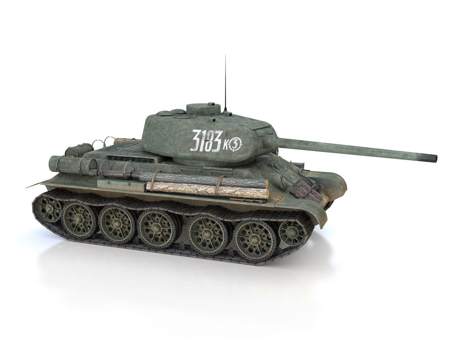 T-34 85 - Soviet medium tank - 3183 3D model_7