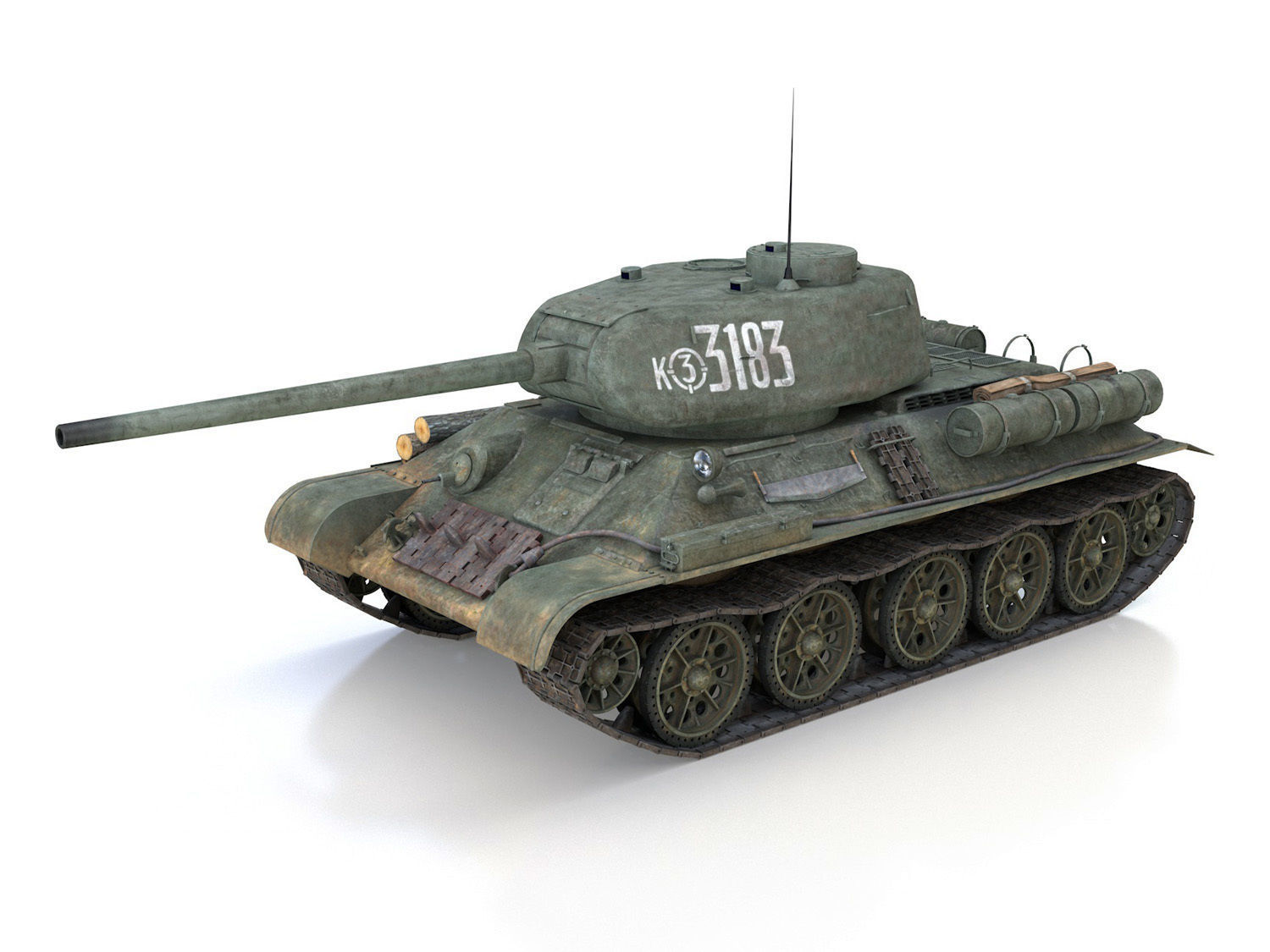 T-34 85 - Soviet medium tank - 3183 3D model_2