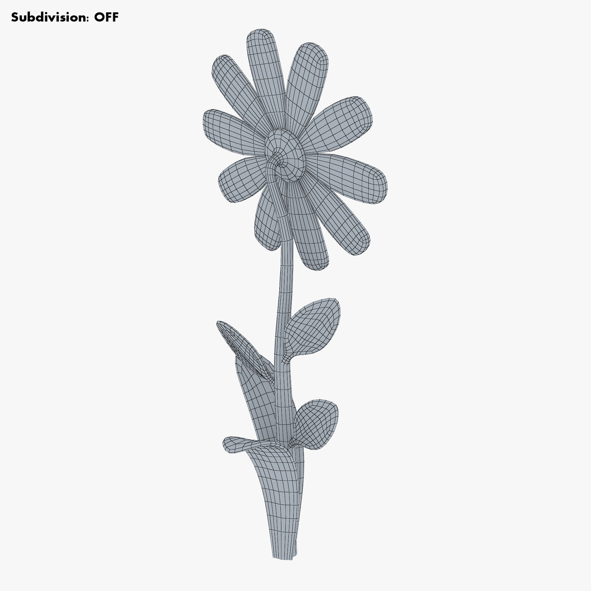 Cartoon Flower v 3 3D model_10