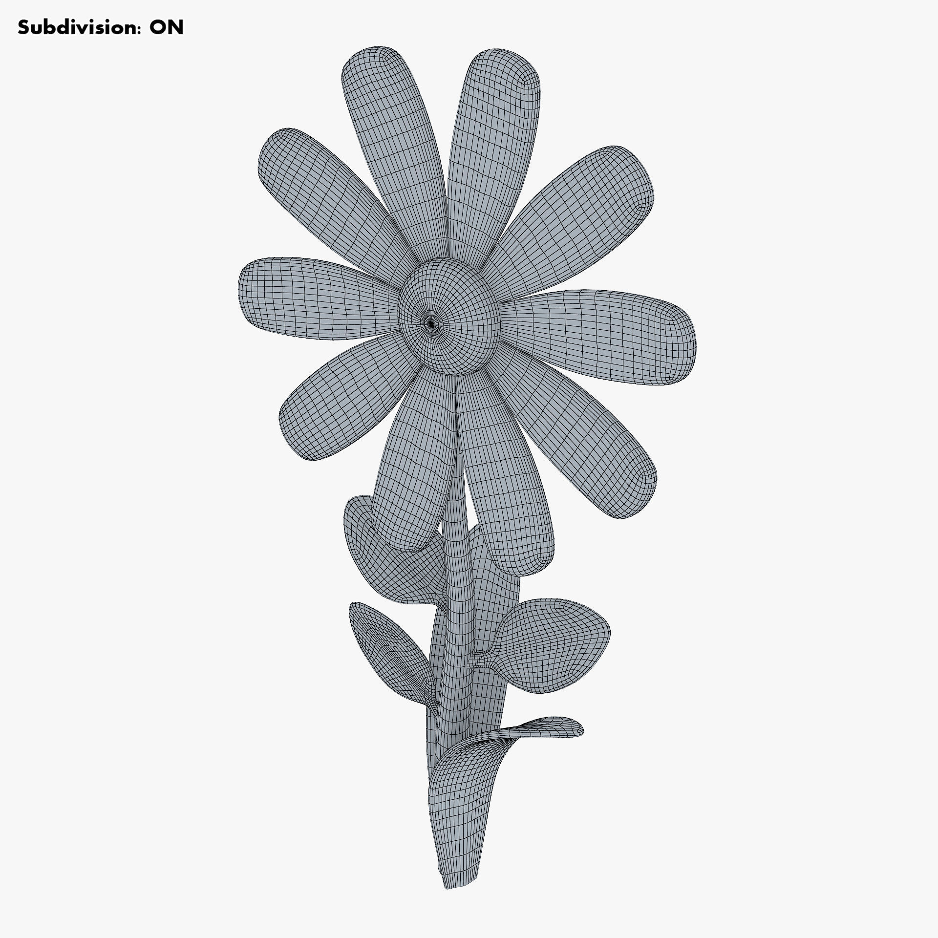 Cartoon Flower v 3 3D model_17