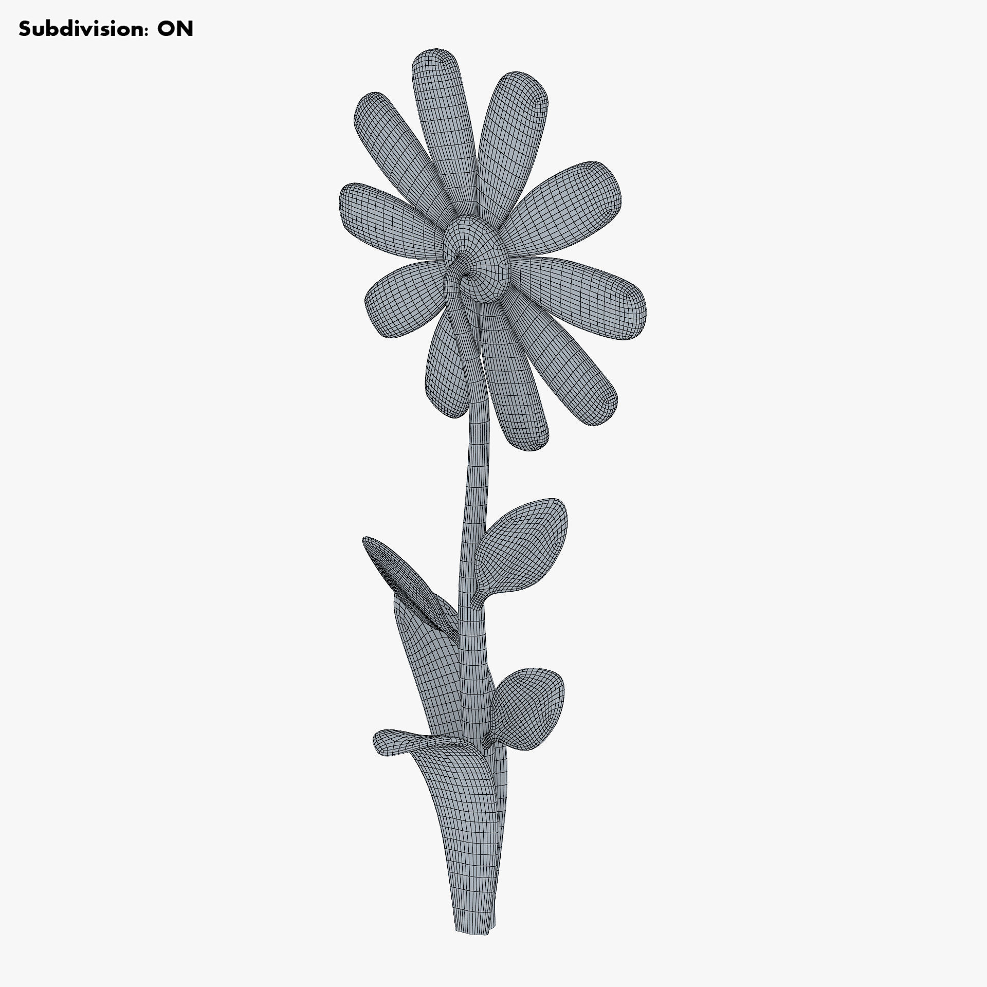 Cartoon Flower v 3 3D model_9