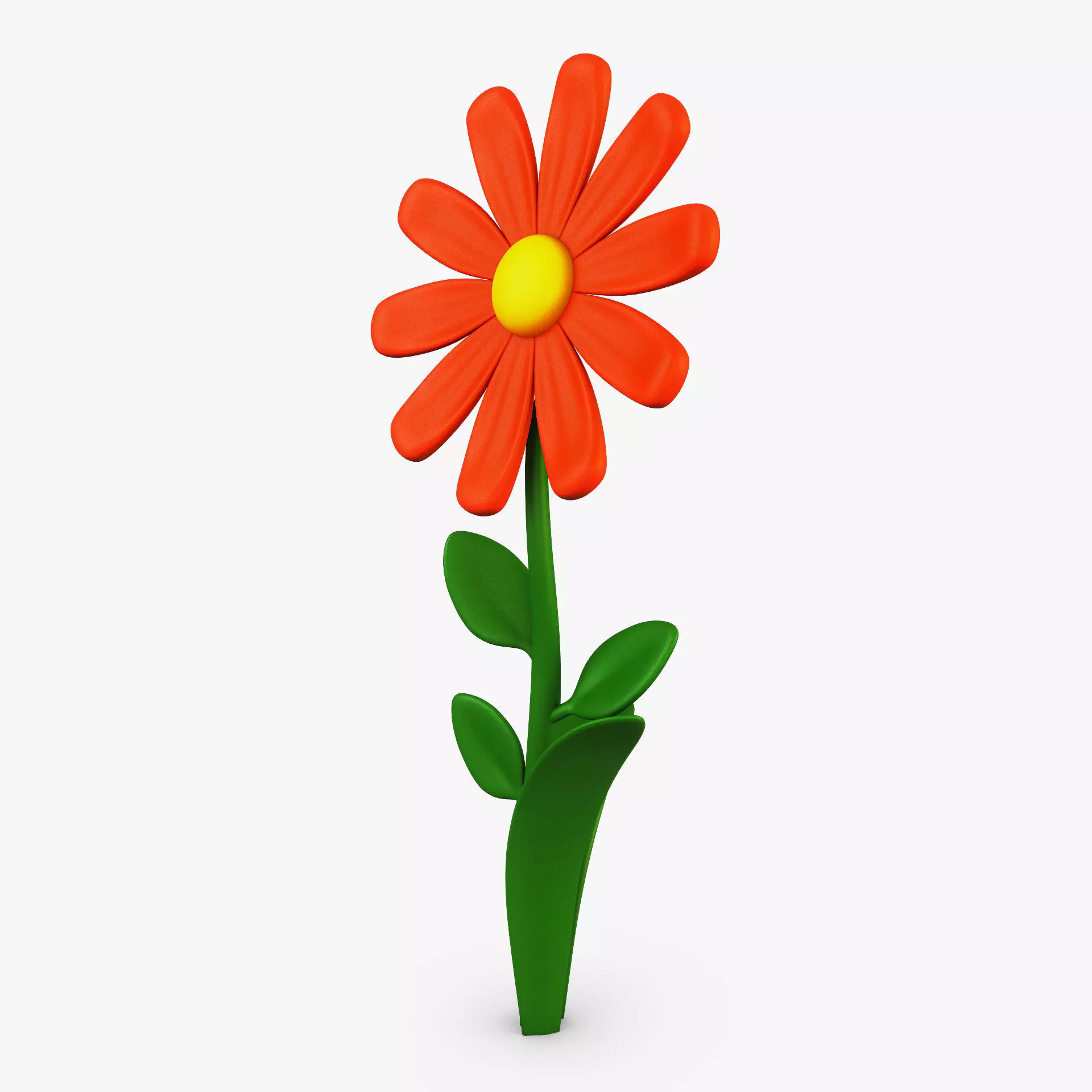 Cartoon Flower v 3 3D model_0