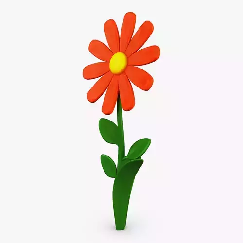 Cartoon Flower v 3 3D model Cartoon Flower v 3 3D model