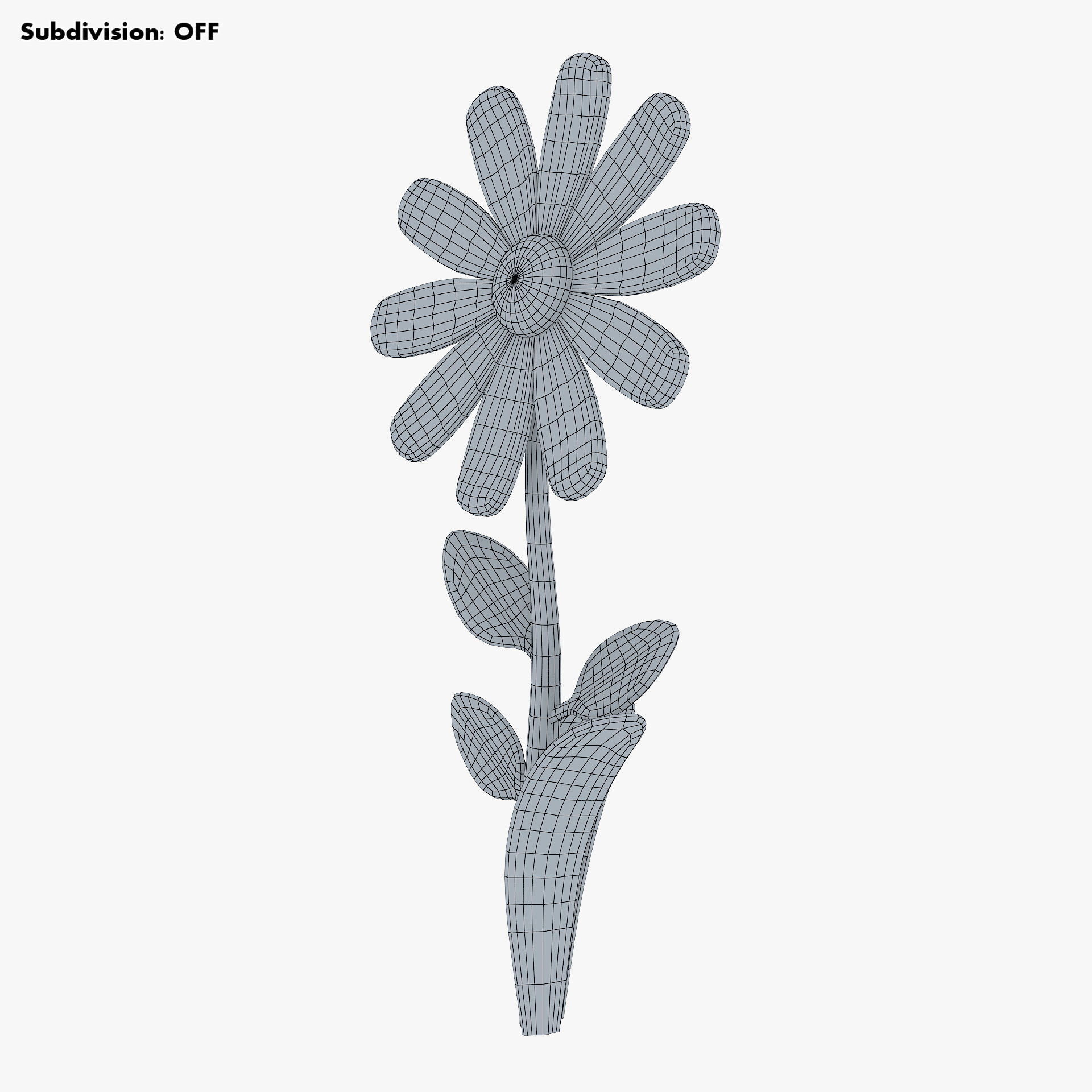 Cartoon Flower v 3 3D model_8