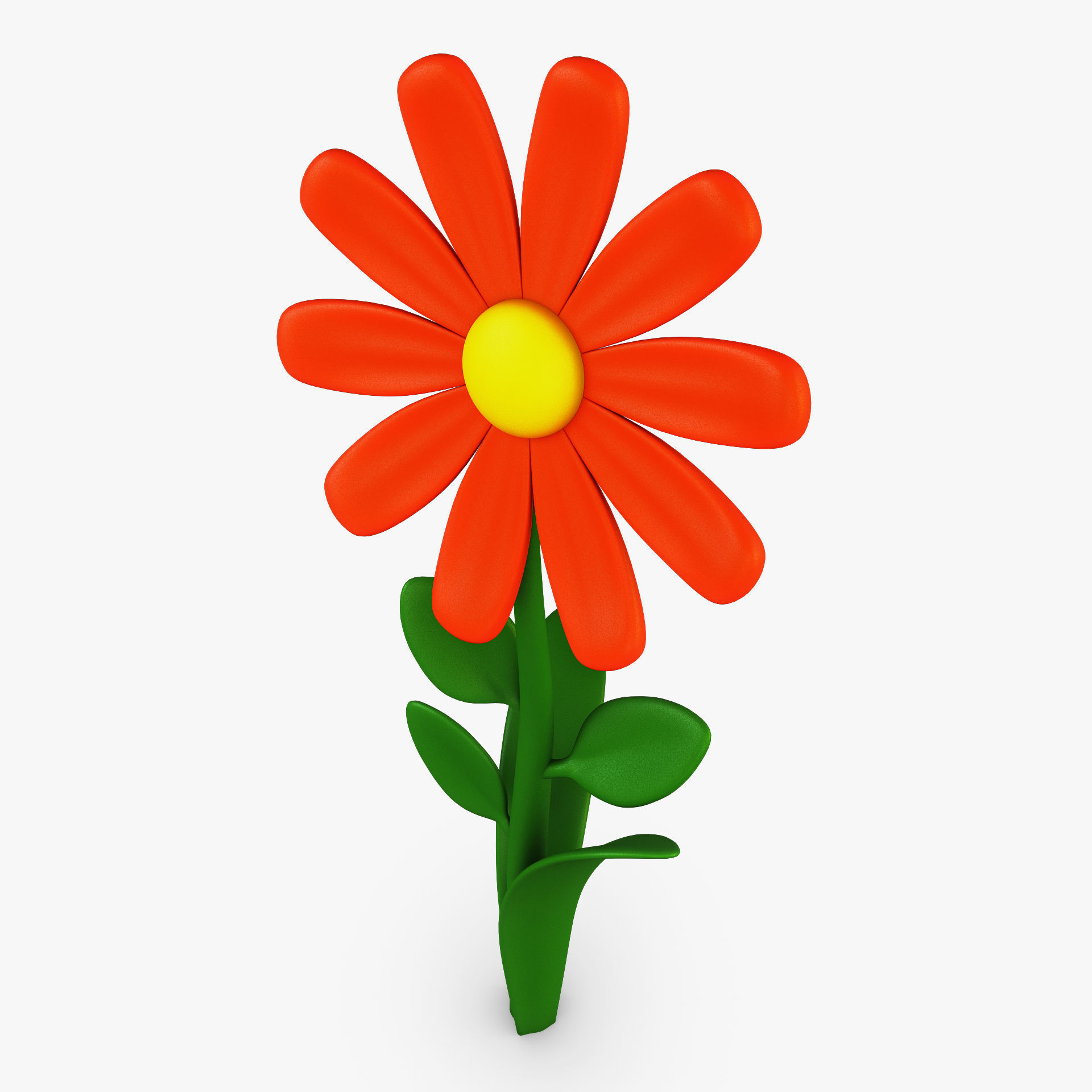 Cartoon Flower v 3 3D model_5