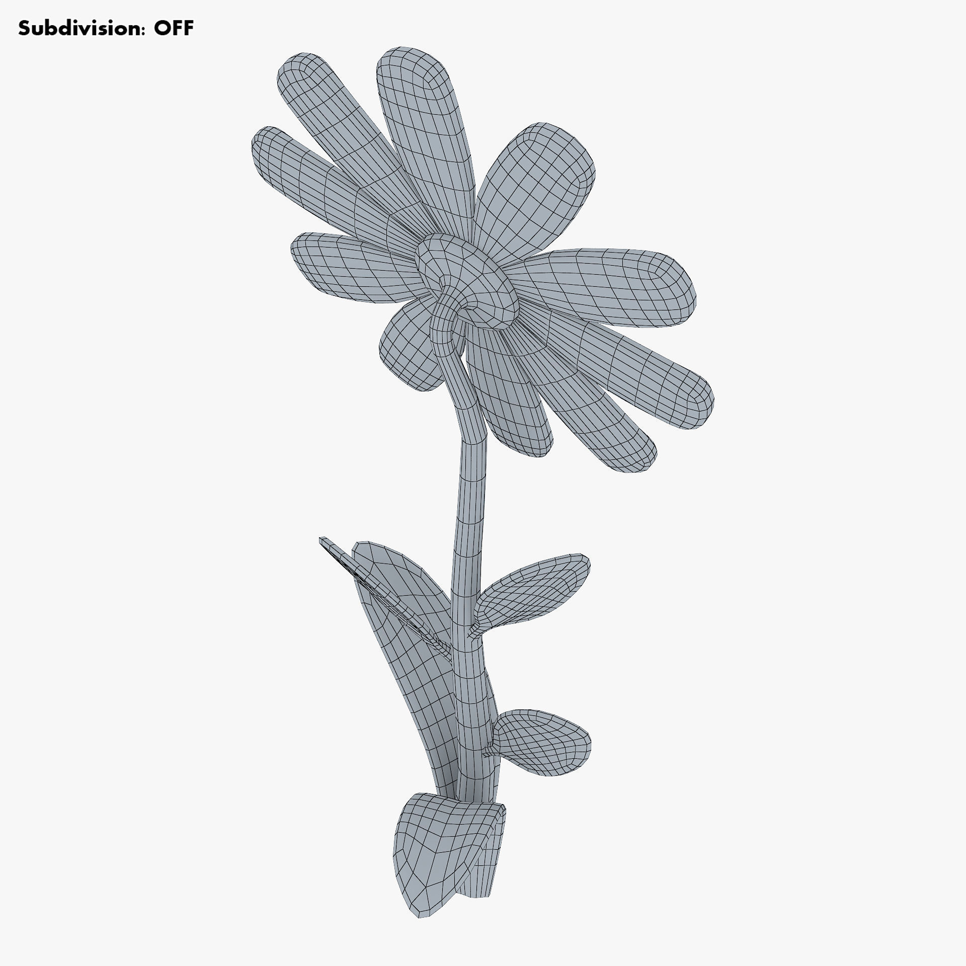 Cartoon Flower v 3 3D model_20