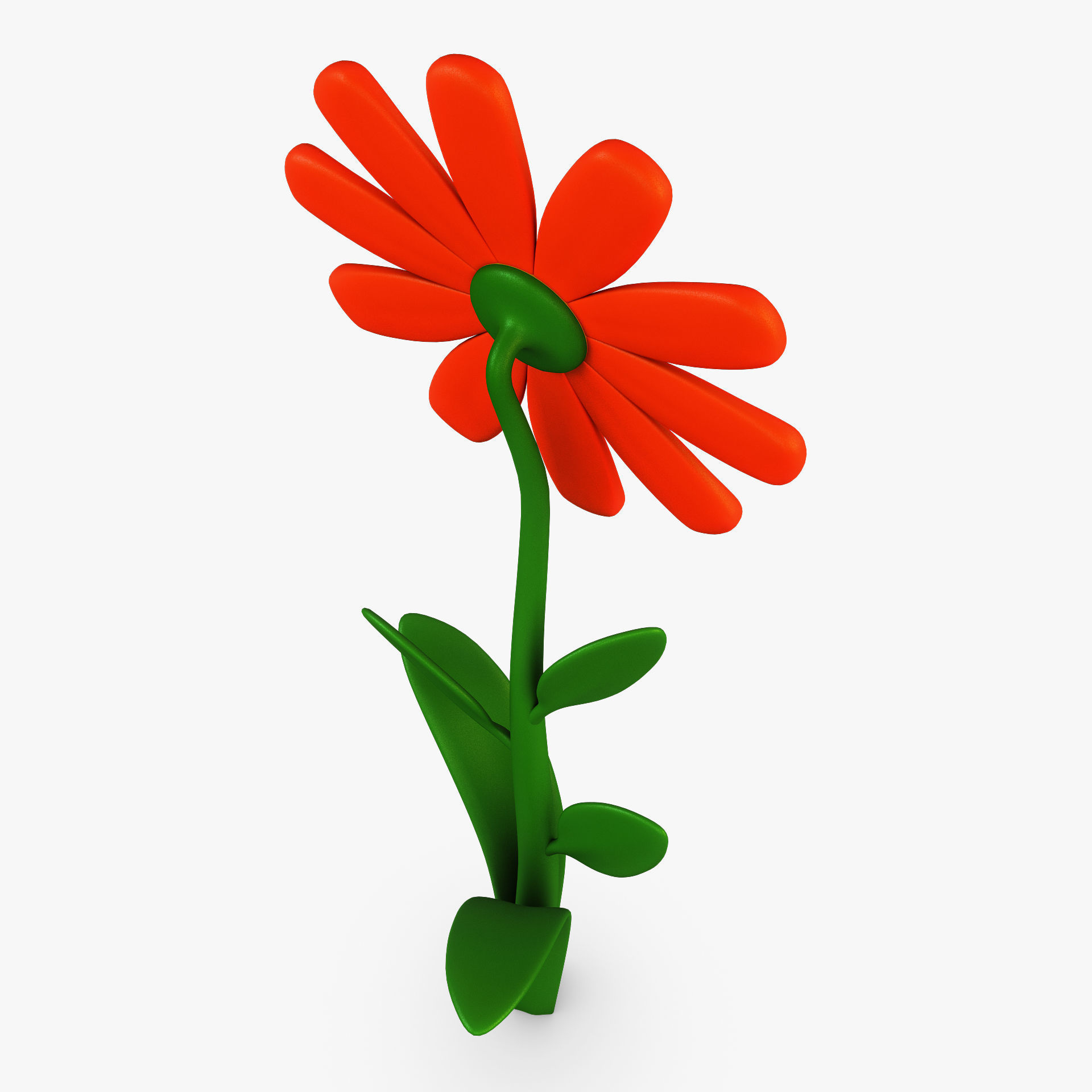 Cartoon Flower v 3 3D model_6