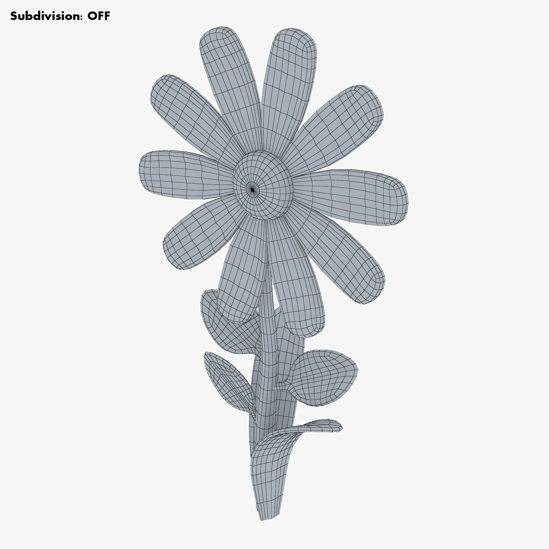 Cartoon Flower v 3 3D model_18