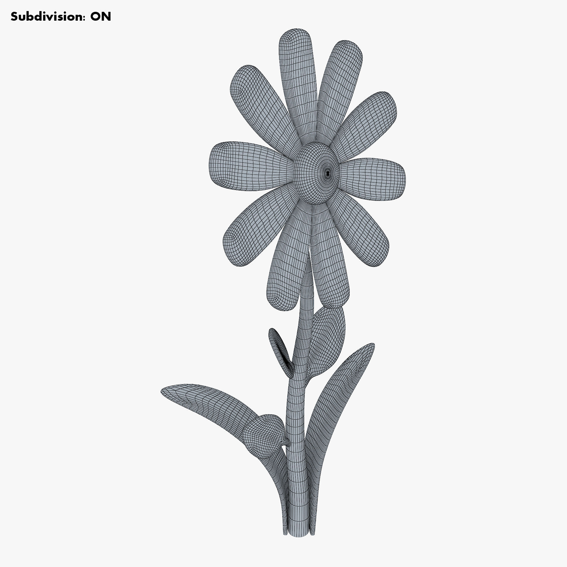 Cartoon Flower v 3 3D model_11