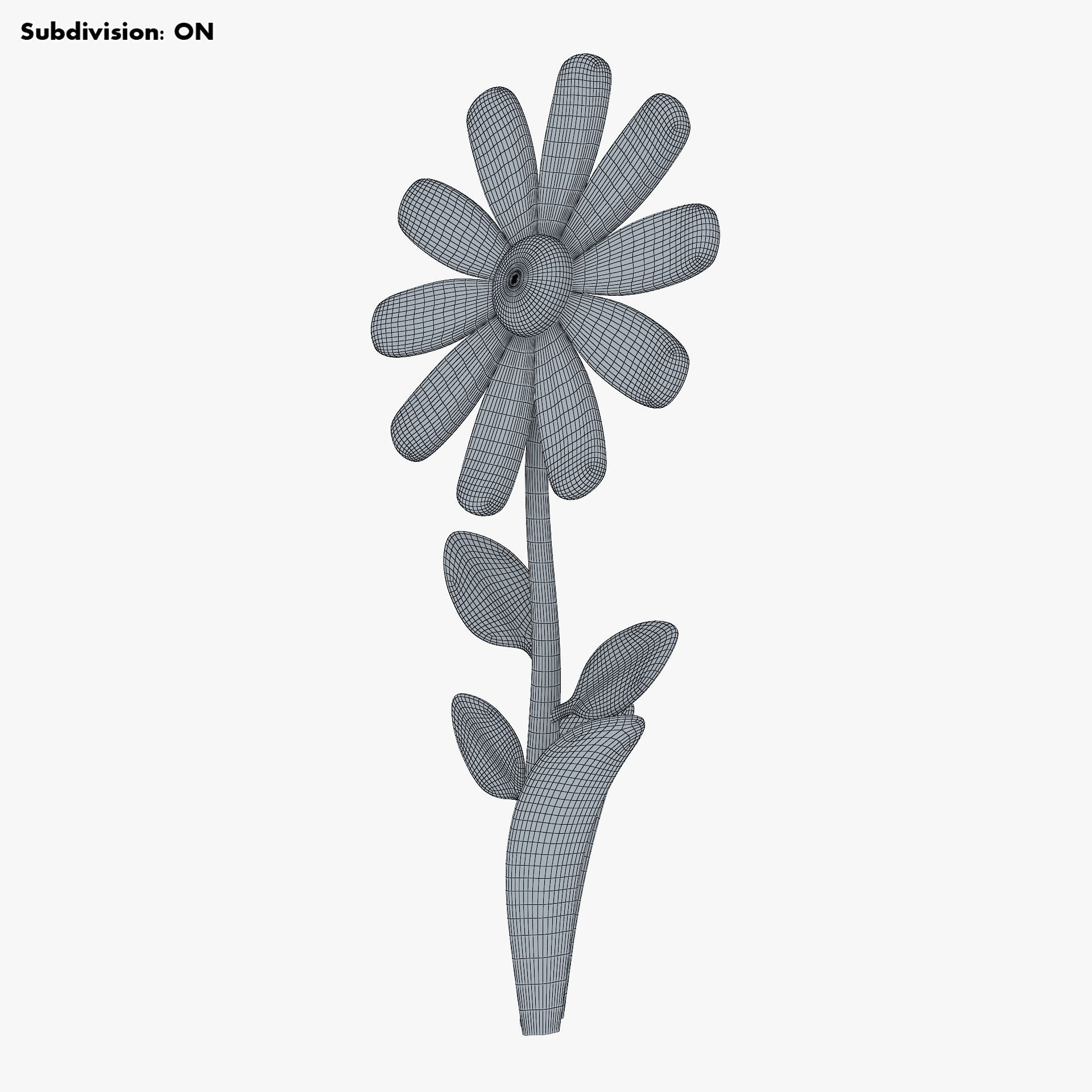 Cartoon Flower v 3 3D model_7